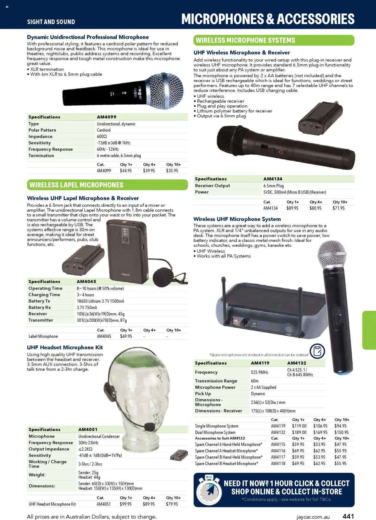 Jaycar catalogue - valid from 09.07.2025 | Page: 441 | Products: Accessories, Audio, Cable, Microphone