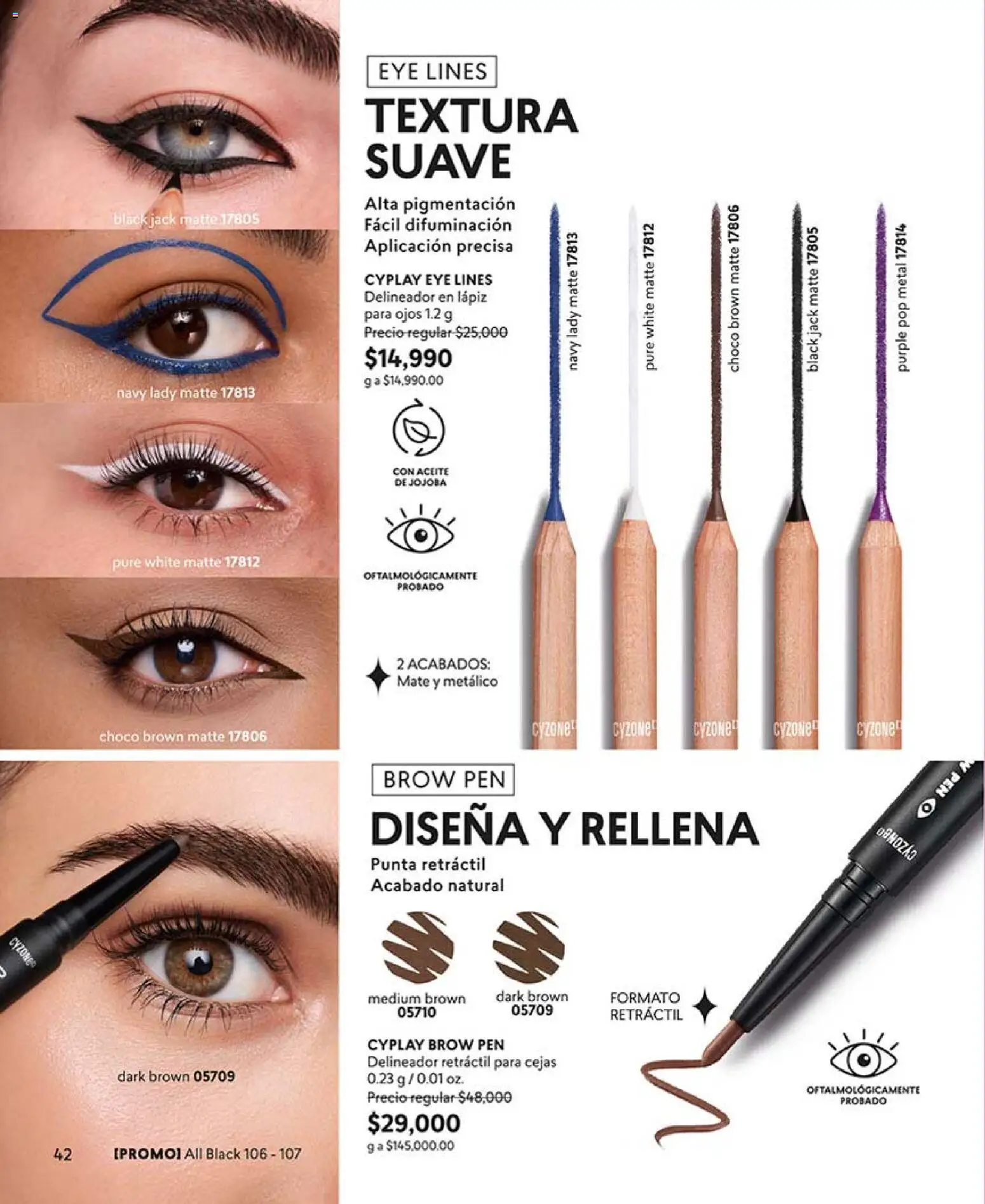 CyZone revista - valida desde el 03.04.2026 | Página: 42 | Productos: Delineador, Aceite