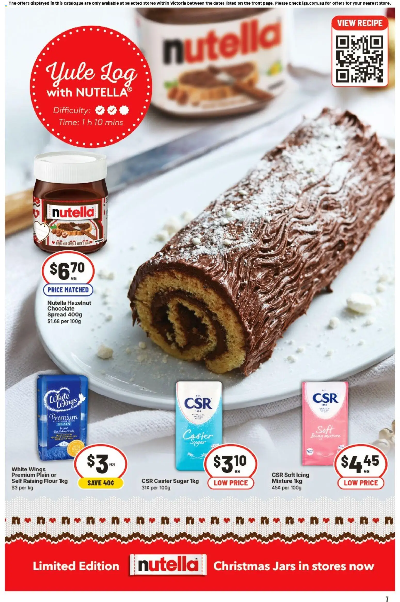 IGA catalogue - valid from 26.11.2025 | Page: 10 | Products: Flour, Chocolate, Nutella, Sugar