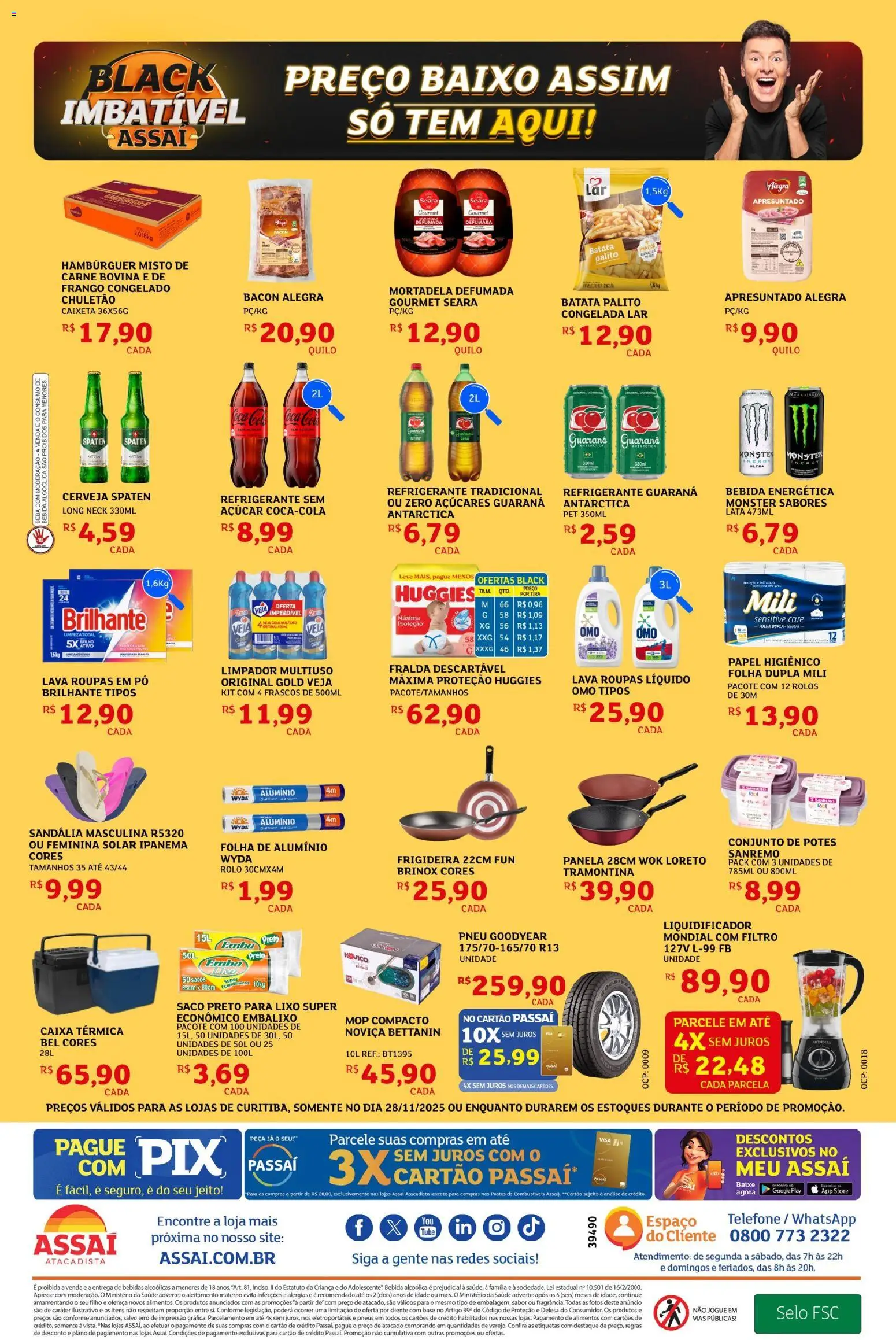 Assaí Atacadista Folheto - válido de 28.11.2025 | Página: 2 | Produtos: Limpador multiuso, Liquidificador, Bebida, Açúcar