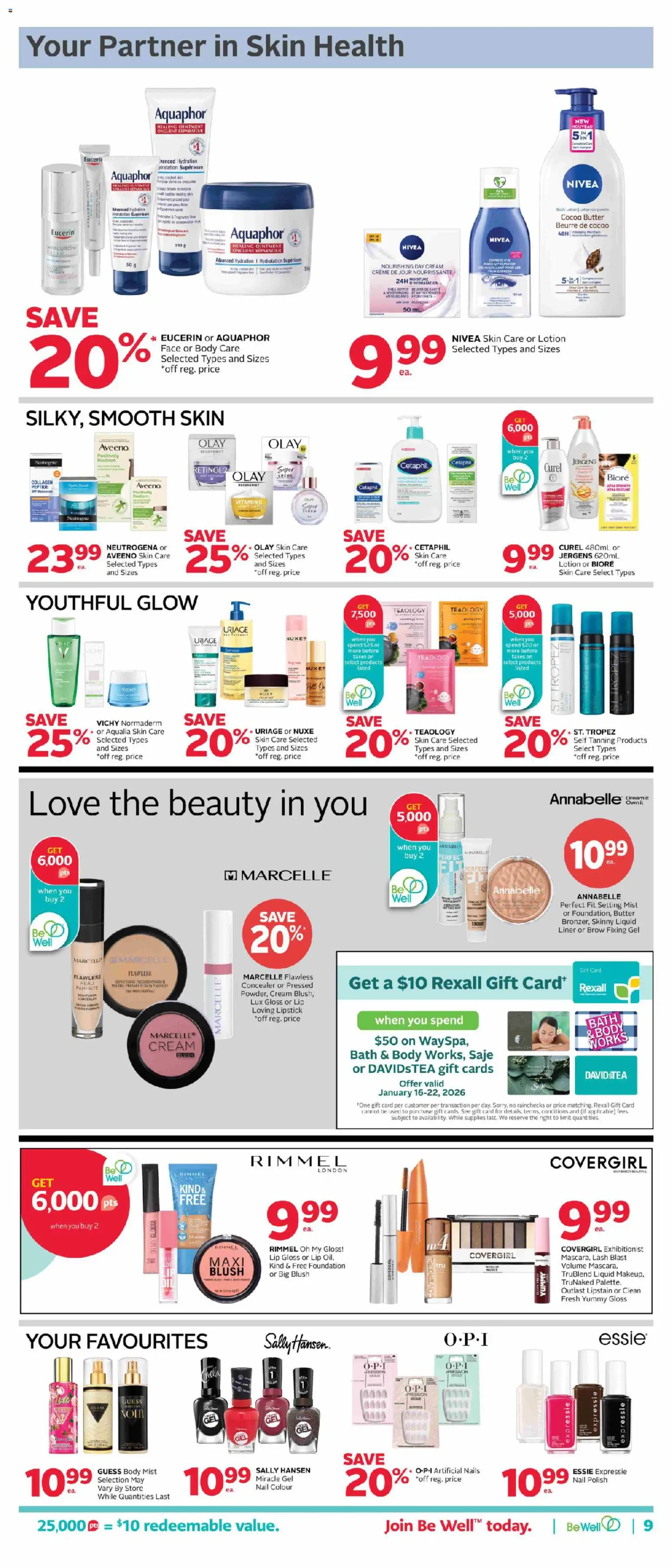 Rexall flyer valid from 16.01.2026 | Page: 14 | Products: Cream, Fragrance, Lip gloss, Nail polish