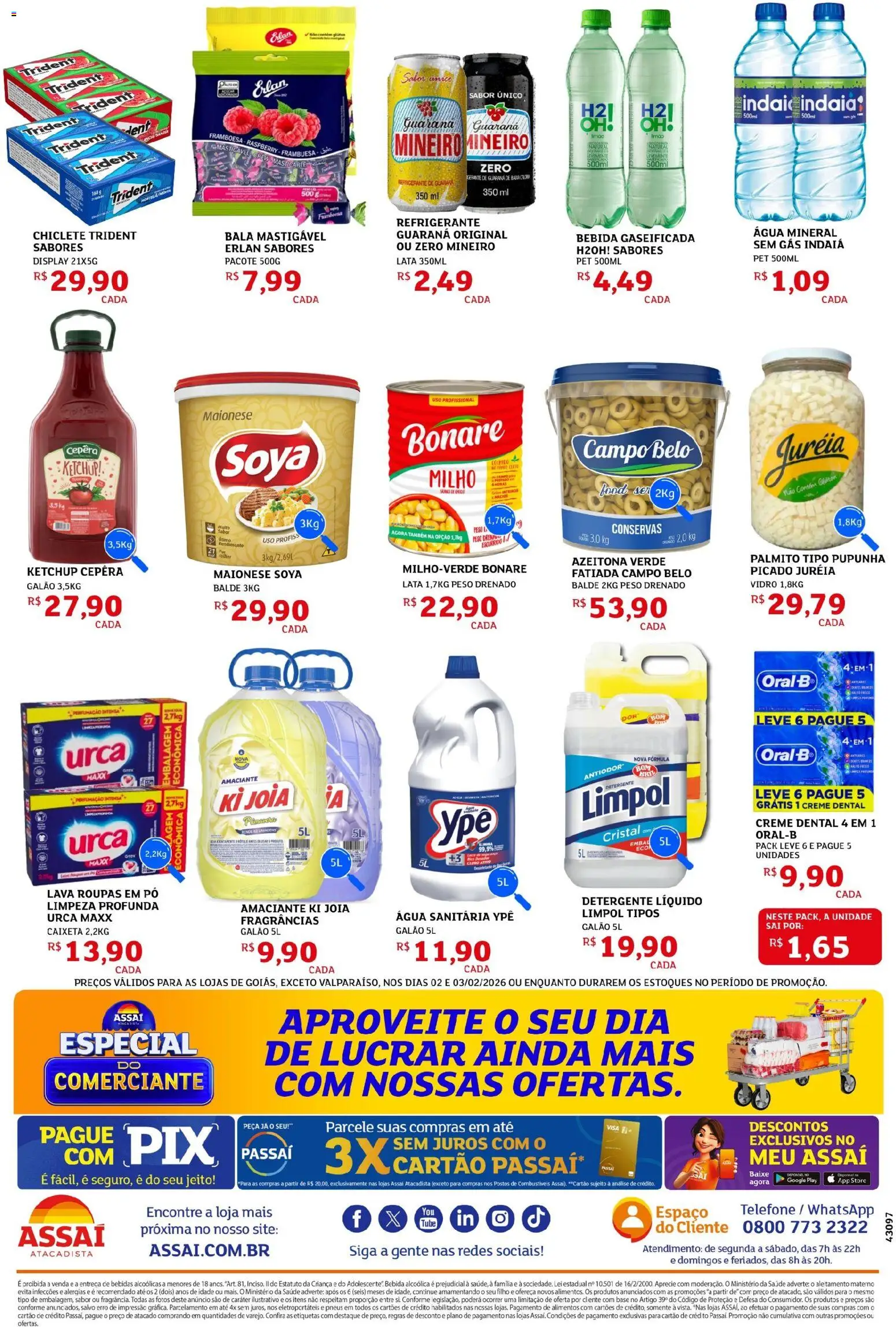 Assaí Atacadista Folheto - válido de 02.02.2026 | Página: 2 | Produtos: Guaraná, Detergente, Bebida, Refrigerante