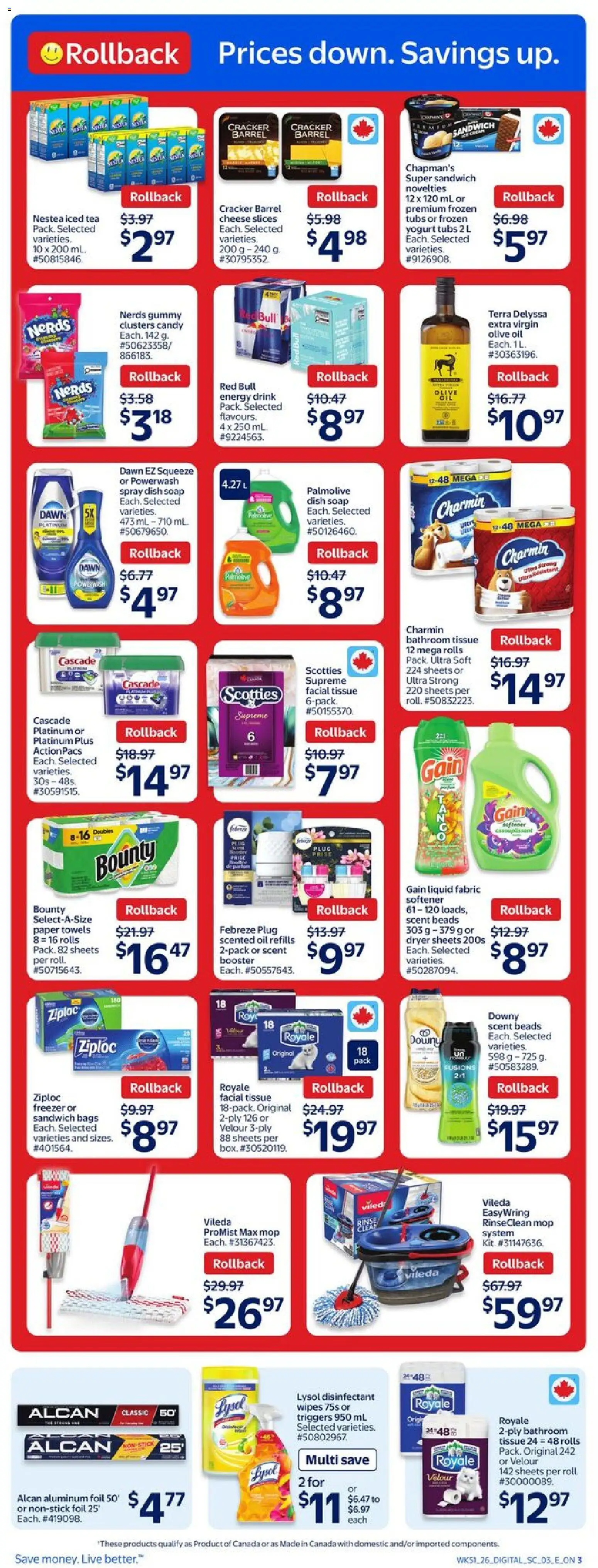 Walmart flyer valid from 15.01.2026 | Page: 4 | Products: Freezer, Dryer, Yogurt, Oil