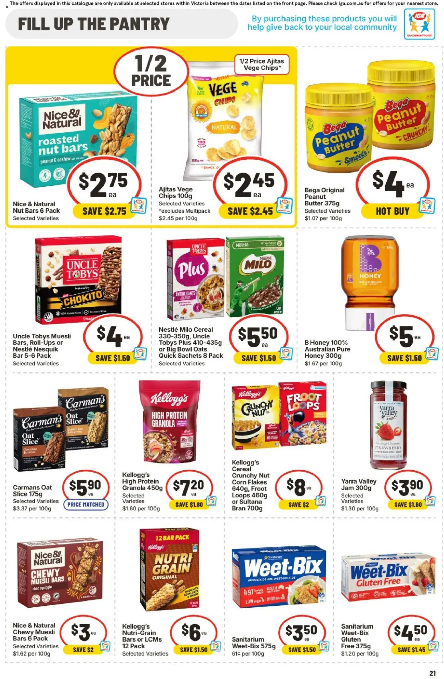 IGA catalogue - valid from 11.03.2026 | Page: 20 | Products: Butter, Granola, Chips, Sugar