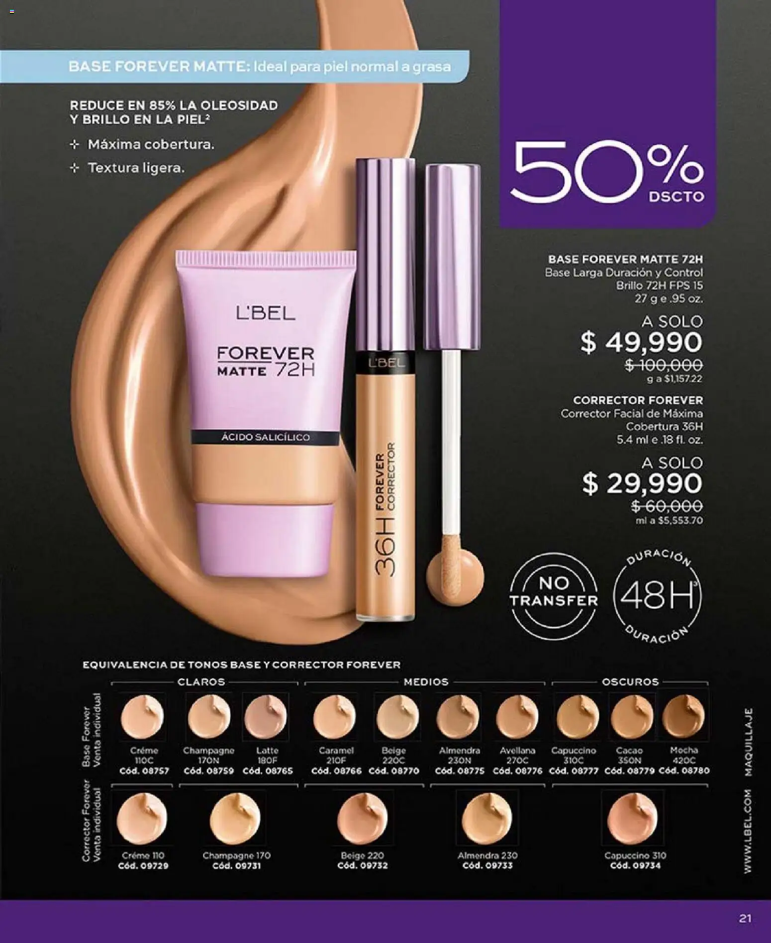 L'Bel revista - valida desde el 01.01.2026 | Página: 21 | Productos: Almendra, Brillo, Maquillaje, Corrector