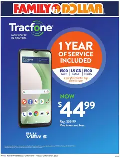 Preview of Family Dollar weekly ads valid from 01.10.2025