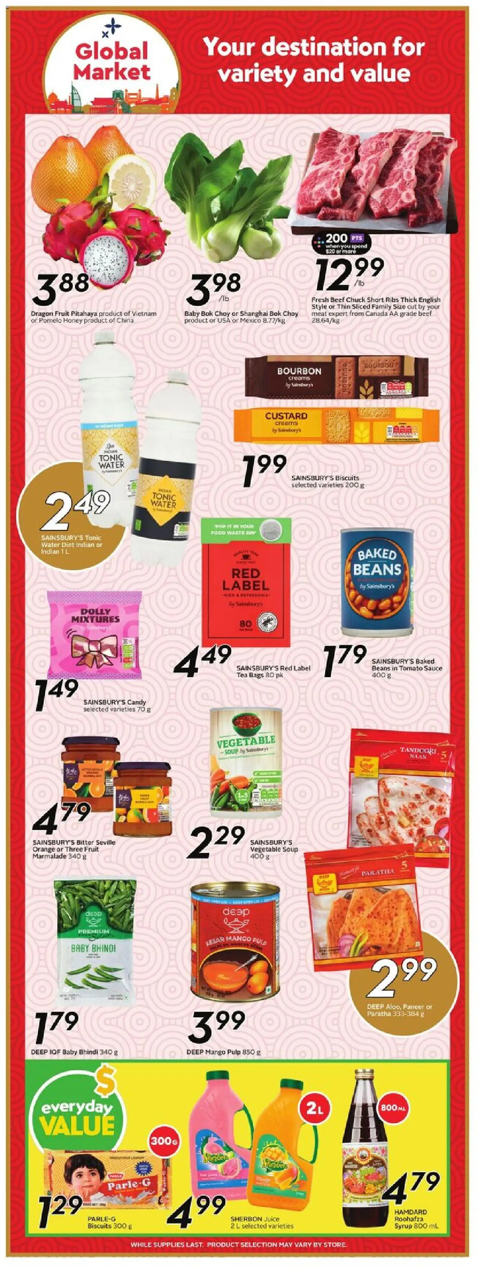 Safeway flyer valid from 12.02.2026 | Page: 13 | Products: Tea, Beef, Bourbon, Juice