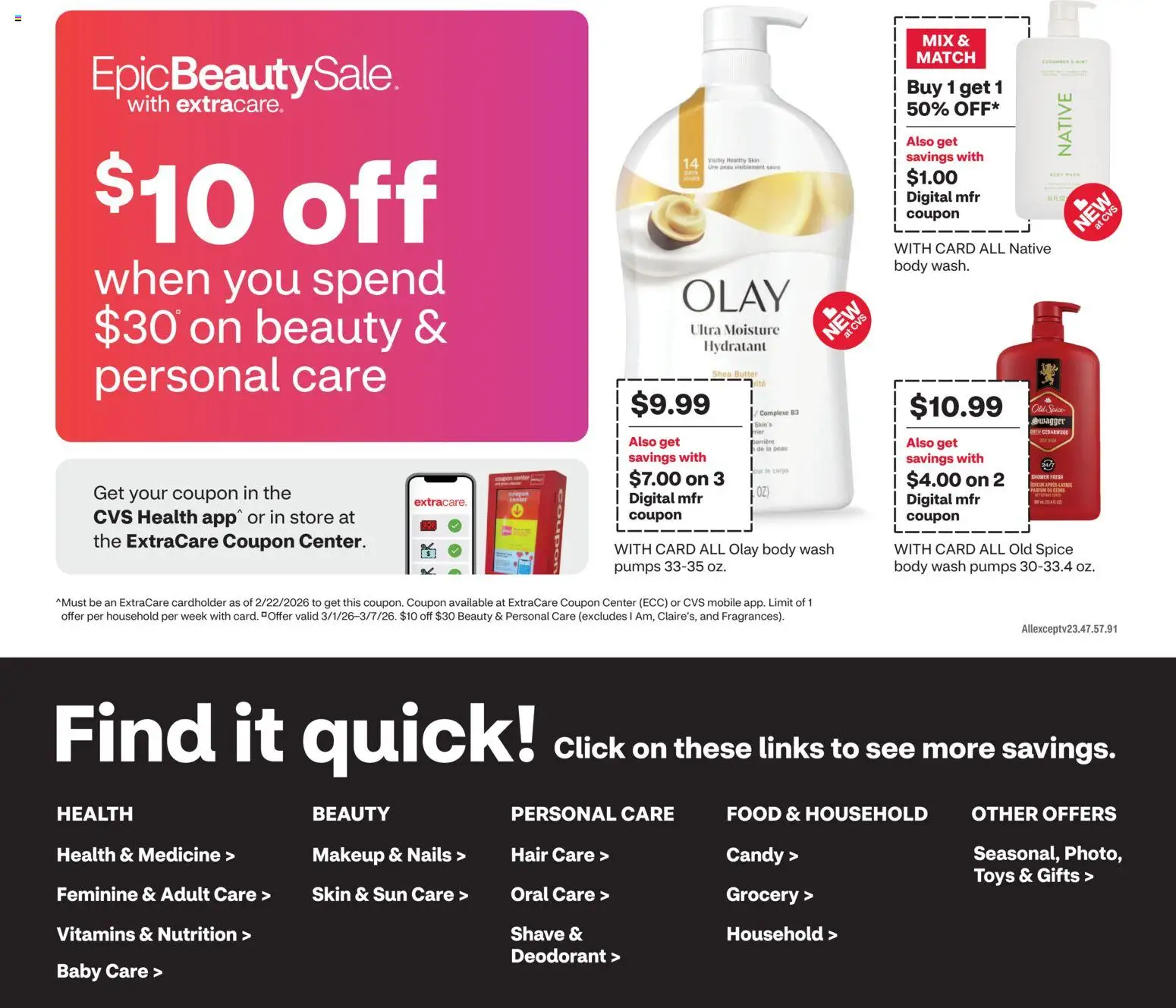 CVS Pharmacy Weekly Ad - WV - valid from 01.03.2026 | Page: 6 | Products: Shower, Butter, Deodorant, Body Wash