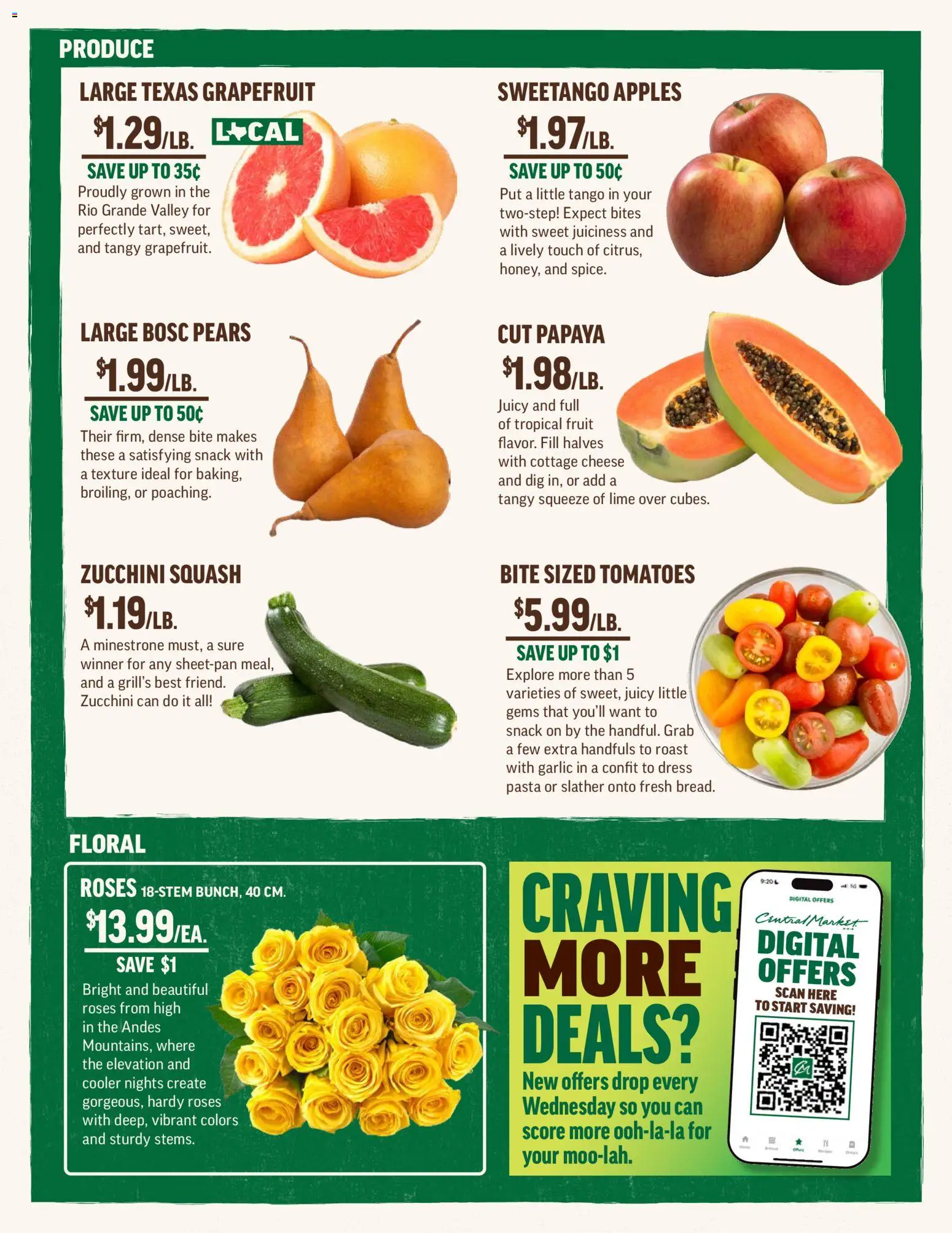 Central Market Weekly Ad - valid from 25.02.2026 | Page: 2 | Products: Cheese, Tomatoes, Pasta, Cottage cheese