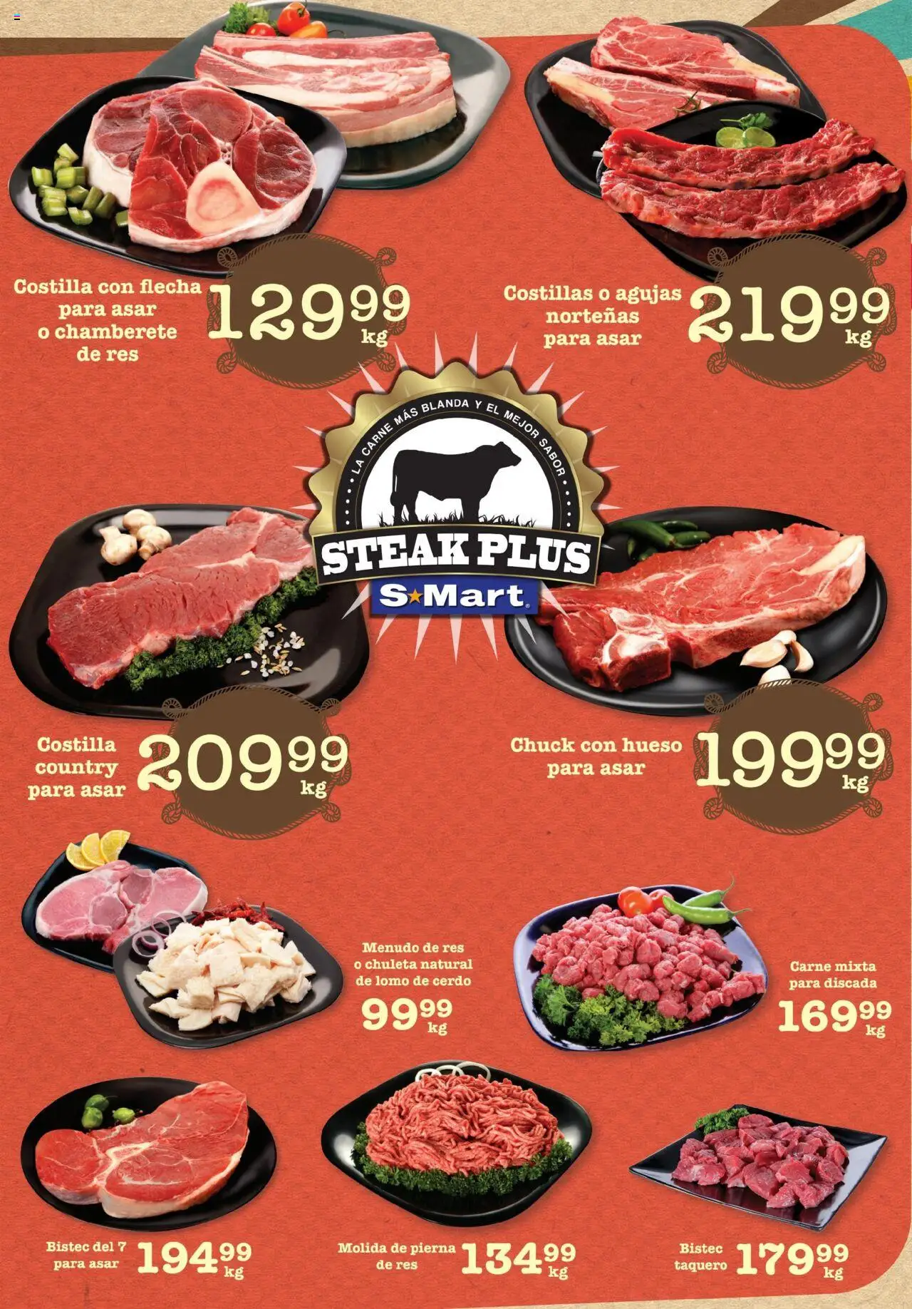 Nuevas ofertas de S-Mart válidas en toda la República Mexicana desde el 18.07.2025. ¡Encuentra las mejores ofertas en S-Mart - Folleto - Monterrey! | Página: 1 | Productos: Cerdo, Res