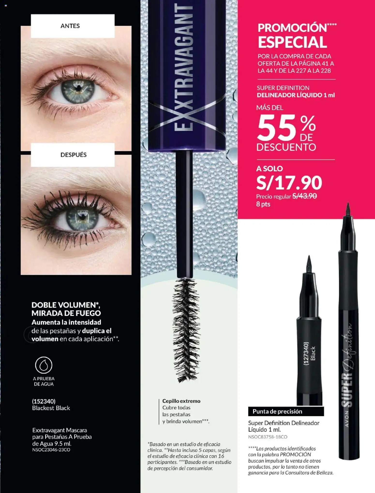 Catálogo Avon válido desde 01.02.2026 | Página: 41 | Productos: Máscara, Delineador