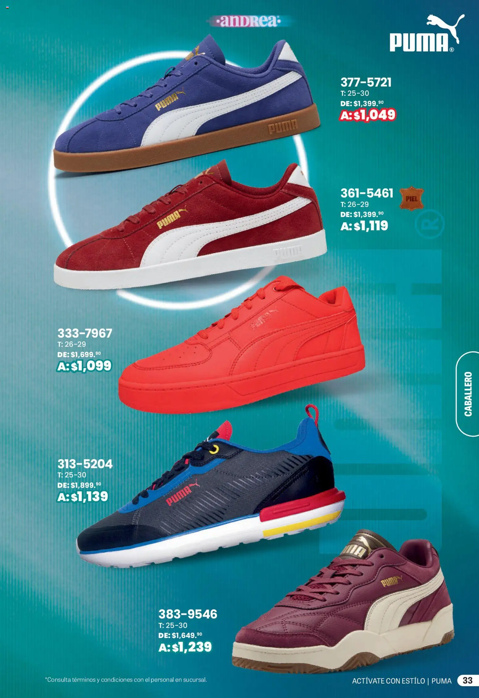 Nuevas ofertas de Andrea válidas en toda la República Mexicana desde el 01.03.2026. ¡Encuentra las mejores ofertas en Andrea catálogo Actívate con estillo! | Página: 33