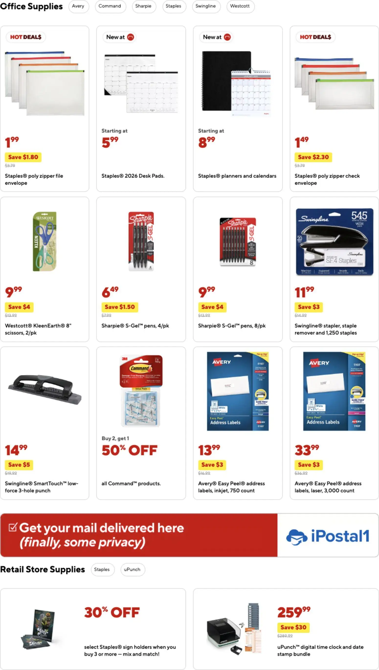 Staples Weekly Ad - valid from 26.10.2025 | Page: 8 | Products: Staple, Desk, Date