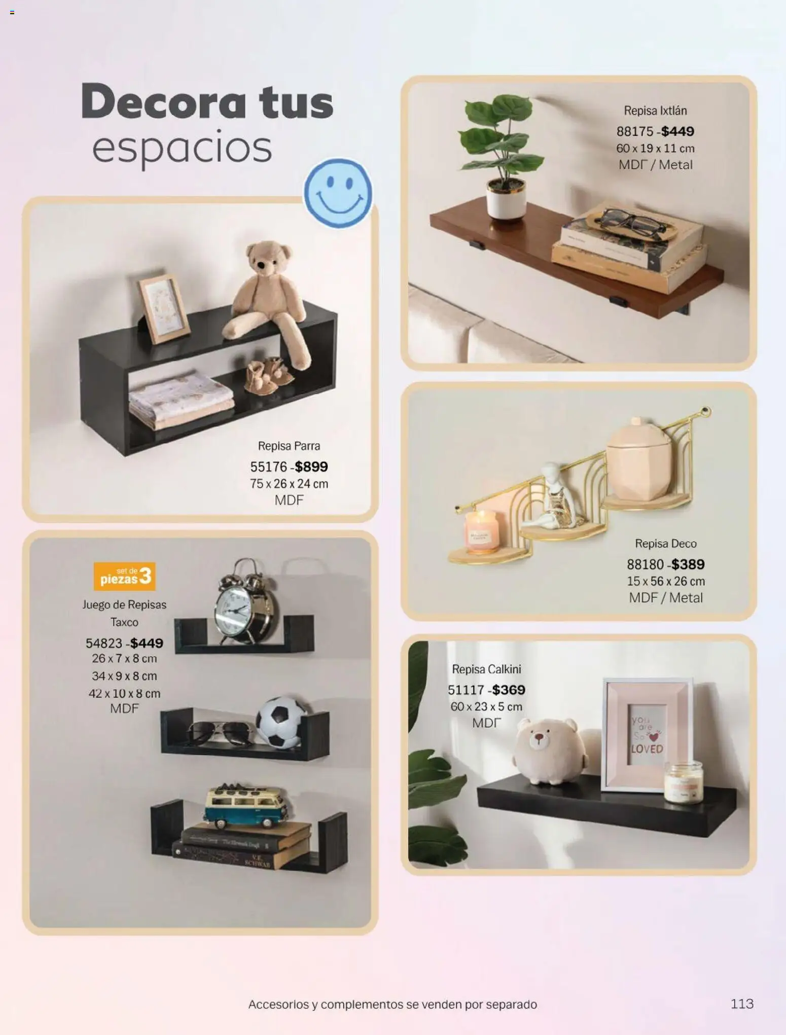 Nuevas ofertas de Vianney válidas en toda la República Mexicana desde el 23.01.2026. ¡Encuentra las mejores ofertas en Vianney catálogo Chavos! | Página: 115 | Productos: Repisa, Juego