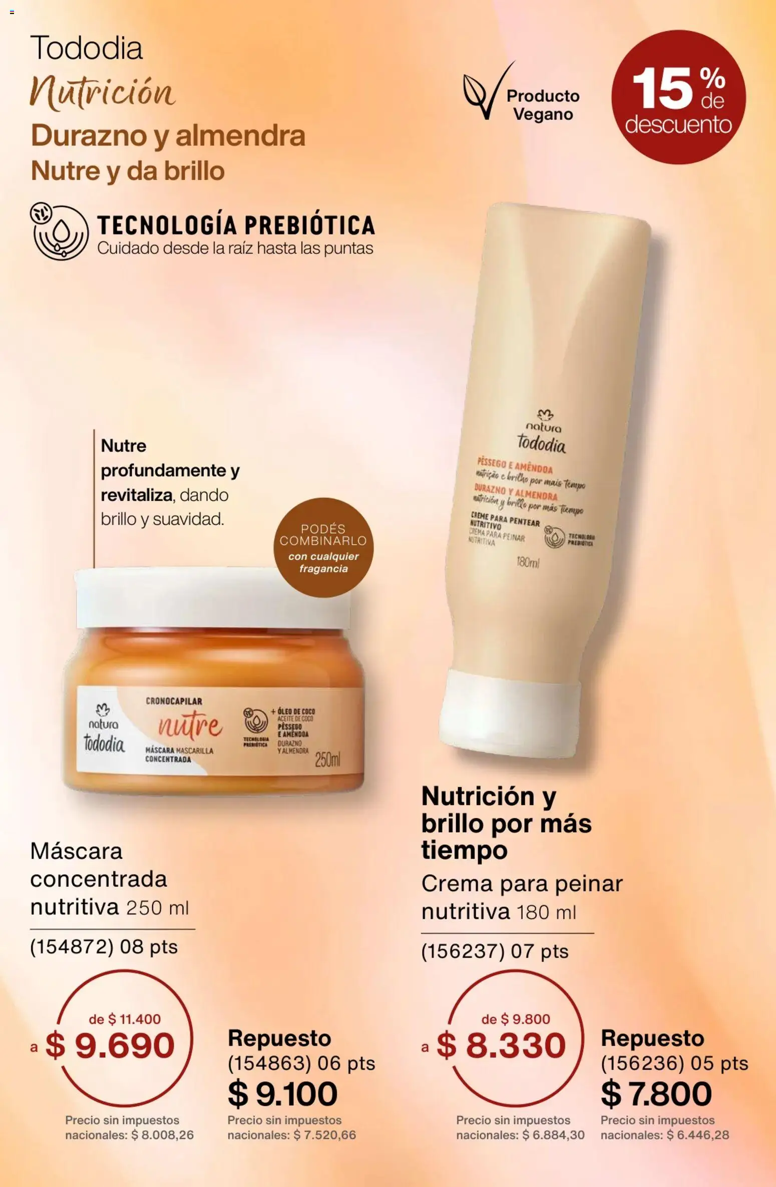 Catálogo Natura Ciclo 1/2026 │ válido desde el 06.01.2026 | Página: 253 | Productos: Durazno, Aceite, Almendra, Crema