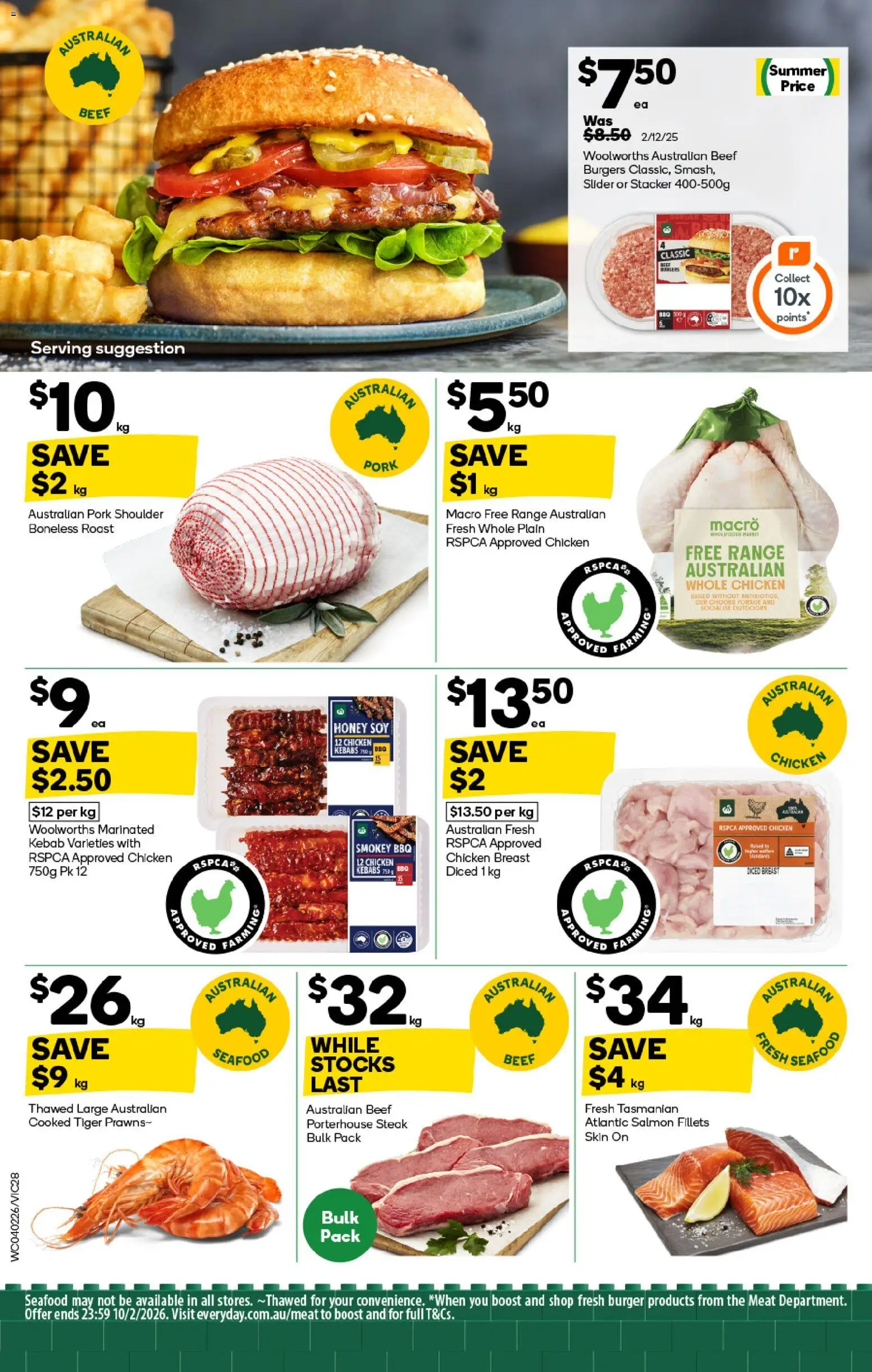 Woolworths catalogue - valid from 04.02.2026 | Page: 28 | Products: Honey, Chicken, Prawns, Seafood