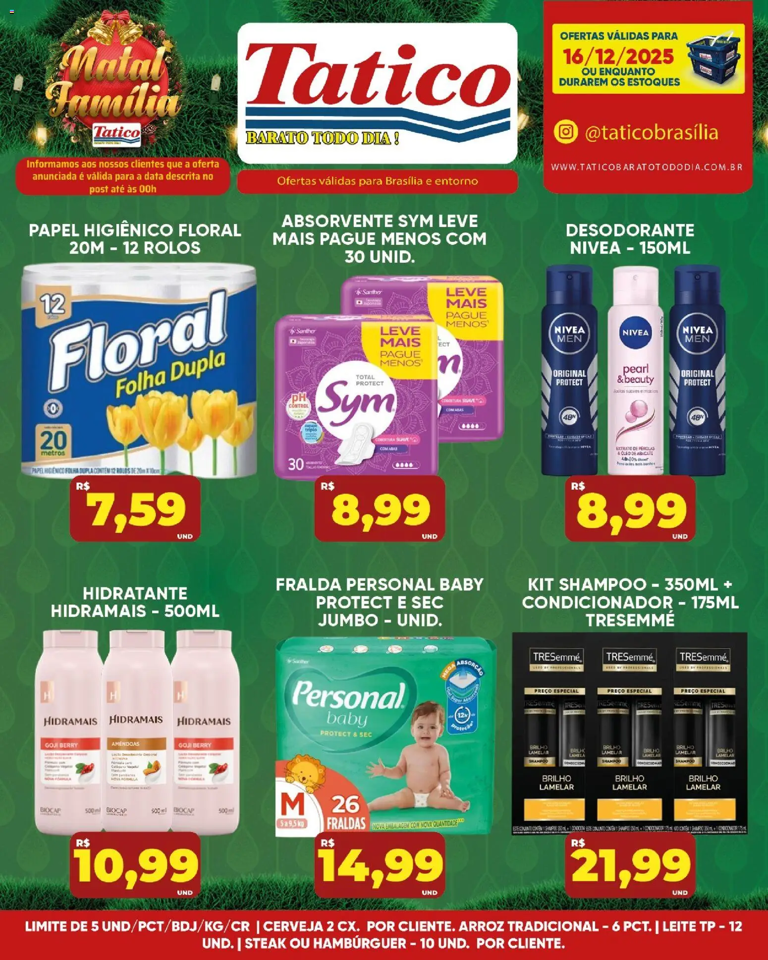 Tatico Folheto - válido de 16.12.2025 | Página: 3 | Produtos: Cerveja, Arroz, Amêndoas, Papel higiênico