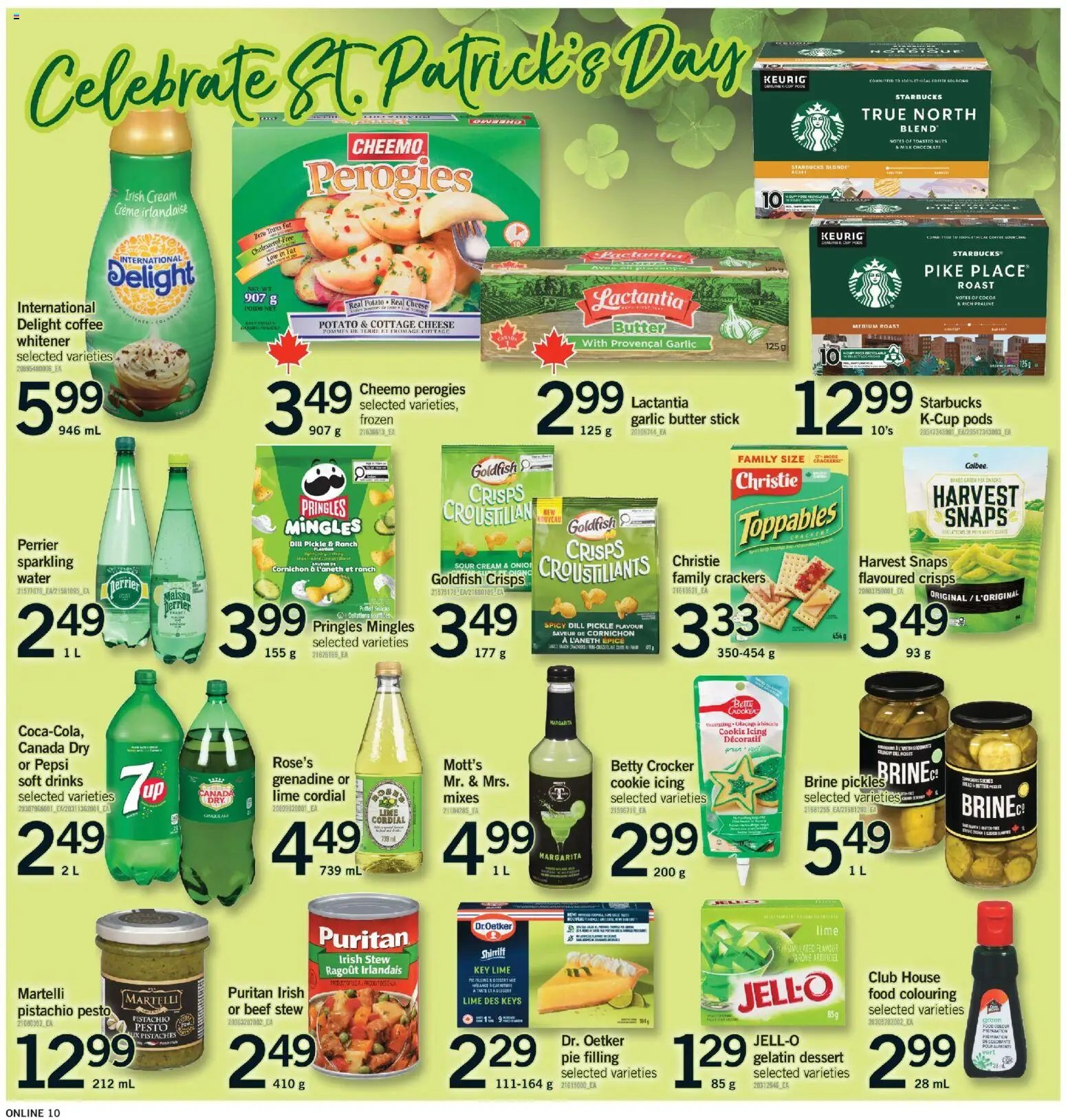 Fortinos flyer valid from 12.03.2026 | Page: 10 | Products: Milk, Cheese, Bread, Coffee