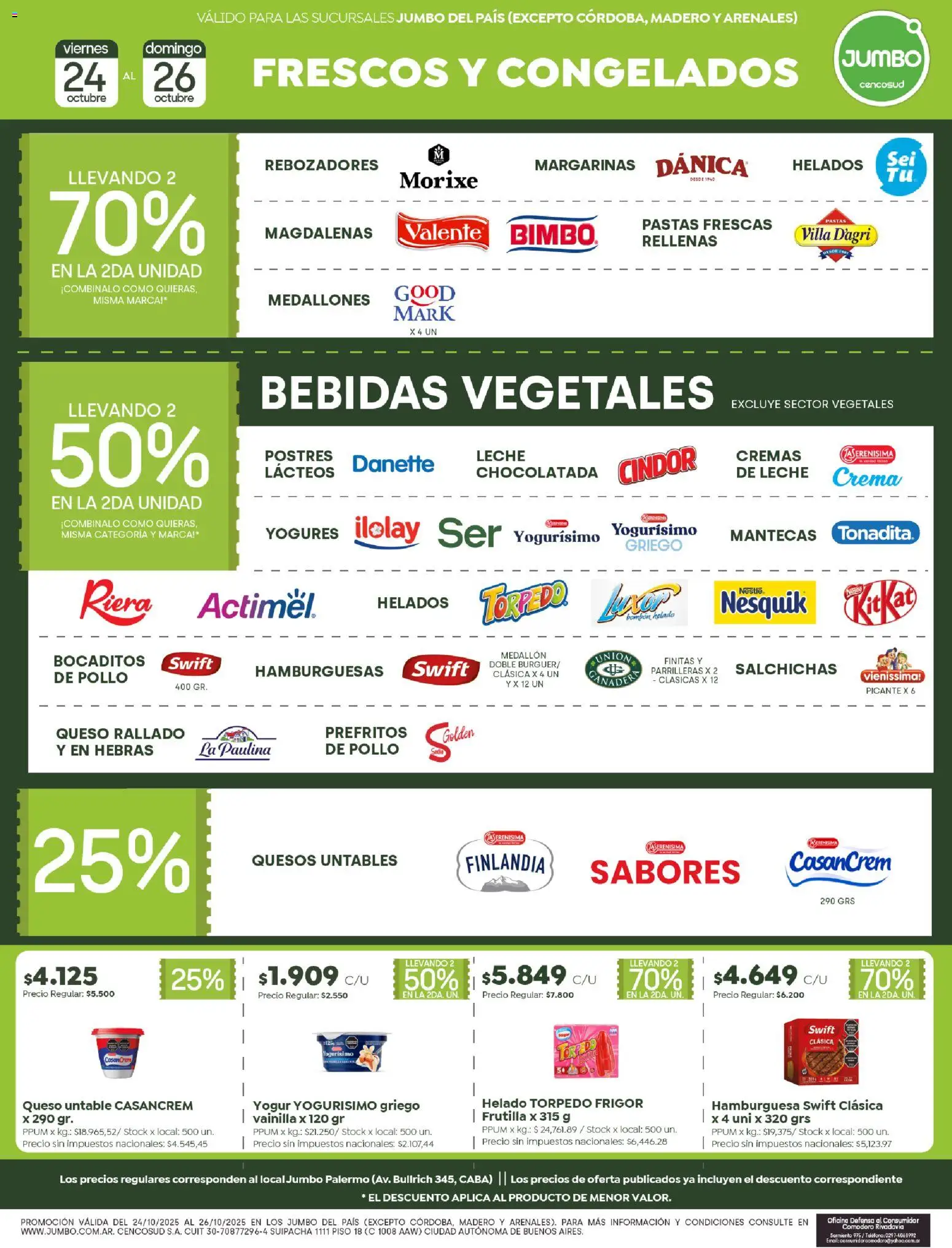 Jumbo - Ofertas | Rosario │ válido desde el 24.10.2025 | Página: 4 | Productos: Leche, Yogur, Chocolatada, Crema