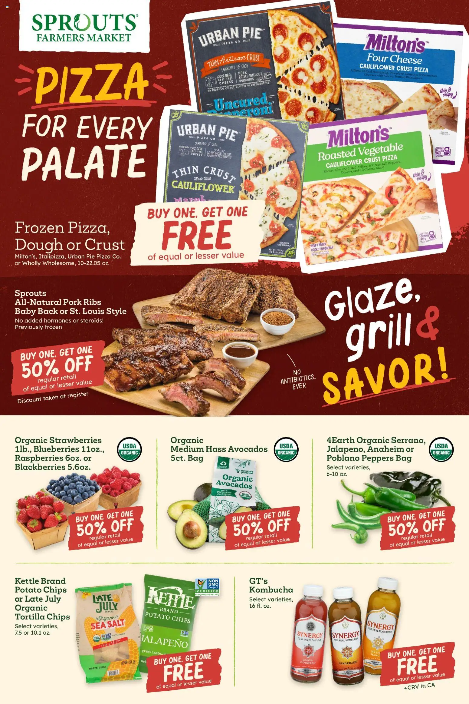 Sprouts Weekly Ad - valid from 04.02.2026 | Page: 2 | Products: Peppers, Strawberries, Salt, Bag