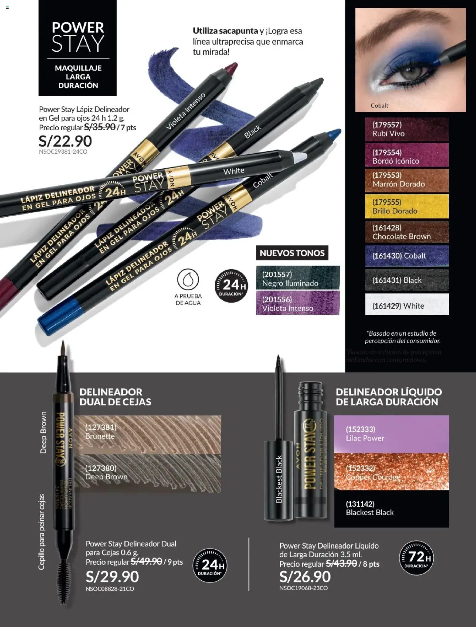 Catálogo Avon válido desde 01.01.2026 | Página: 36 | Productos: Delineador, Chocolate, Maquillaje