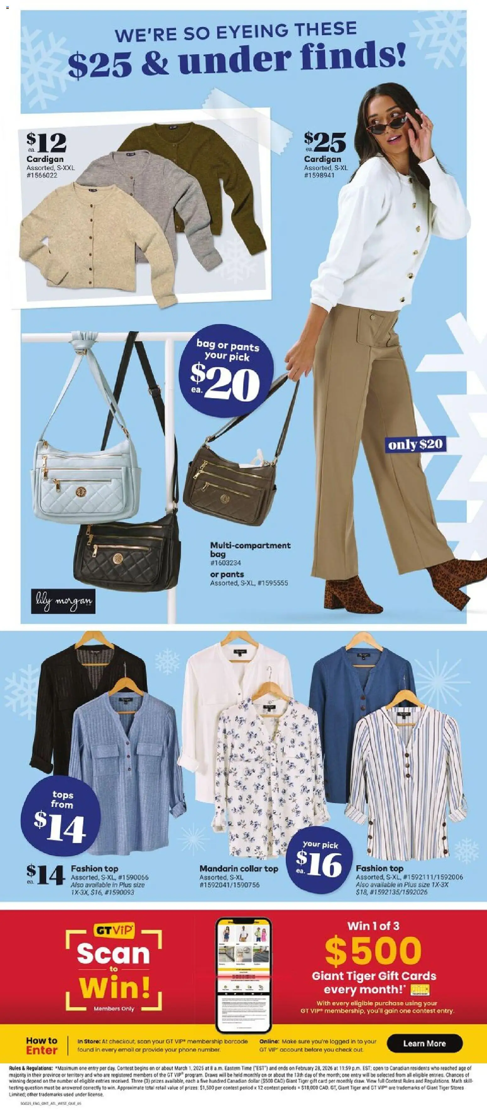Giant Tiger flyer valid from 21.01.2026 | Page: 7 | Products: Cardigan, Phone, Bag, Pants