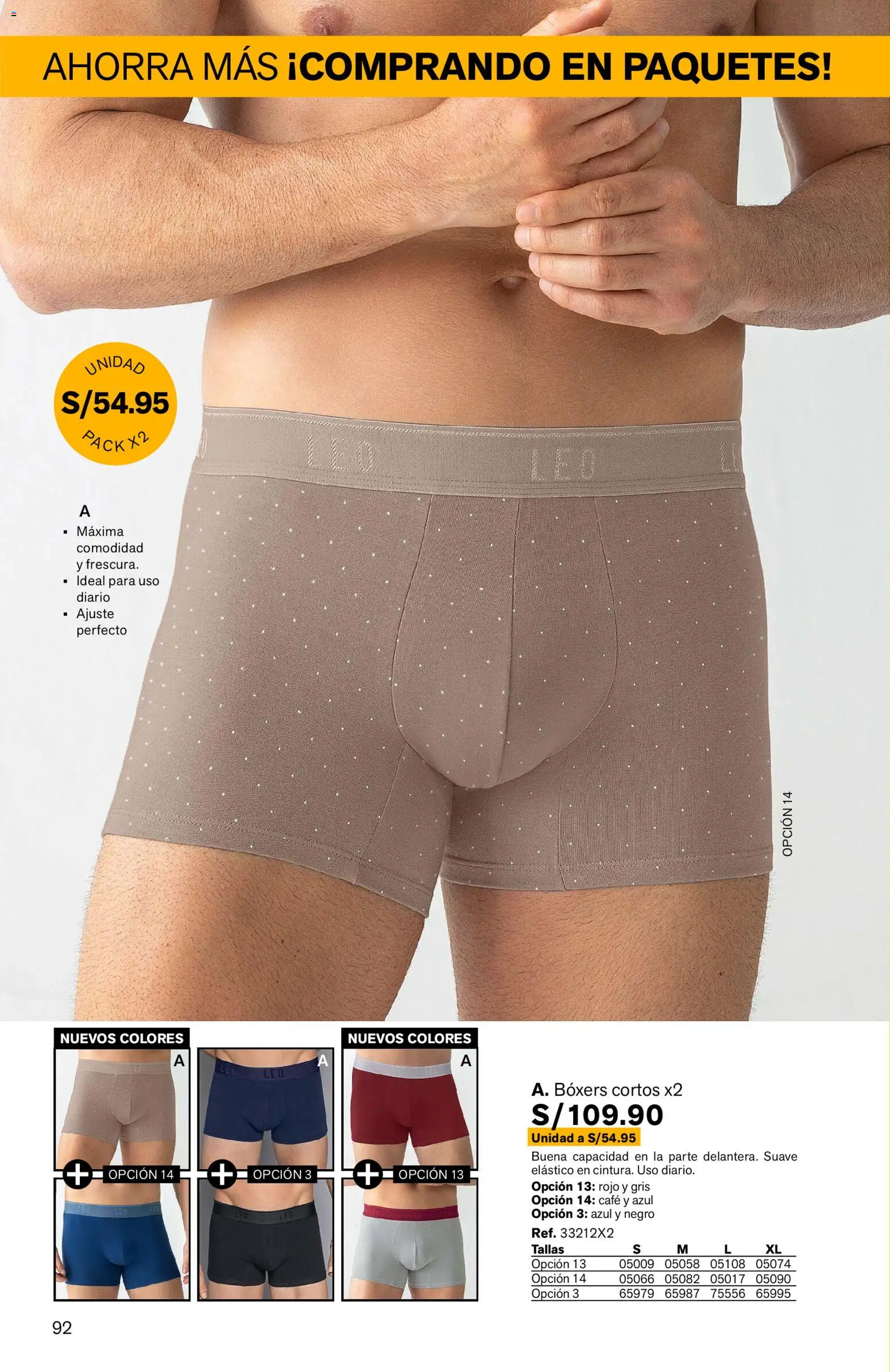 Catálogo Leonisa válido desde 07.04.2026 | Página: 92 | Productos: Café, Boxers