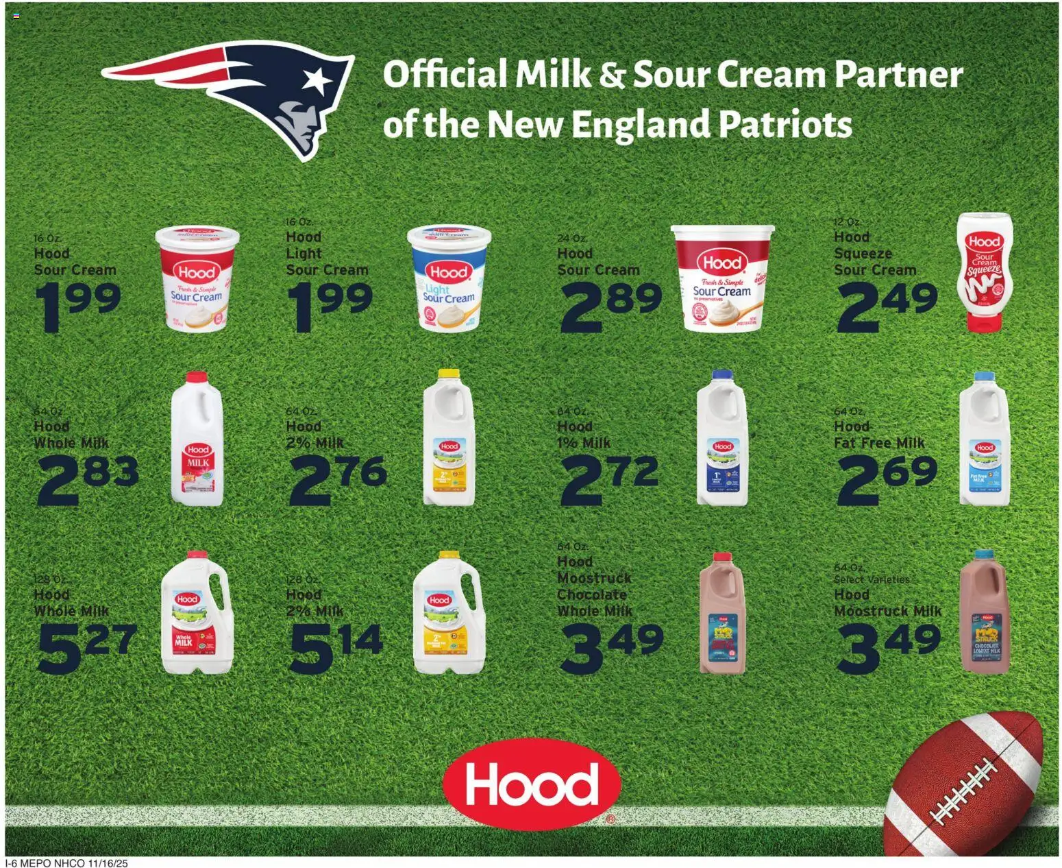 Hannaford Weekly Ad - valid from 16.11.2025 | Page: 14 | Products: Milk, Chocolate, Sour cream, Cream