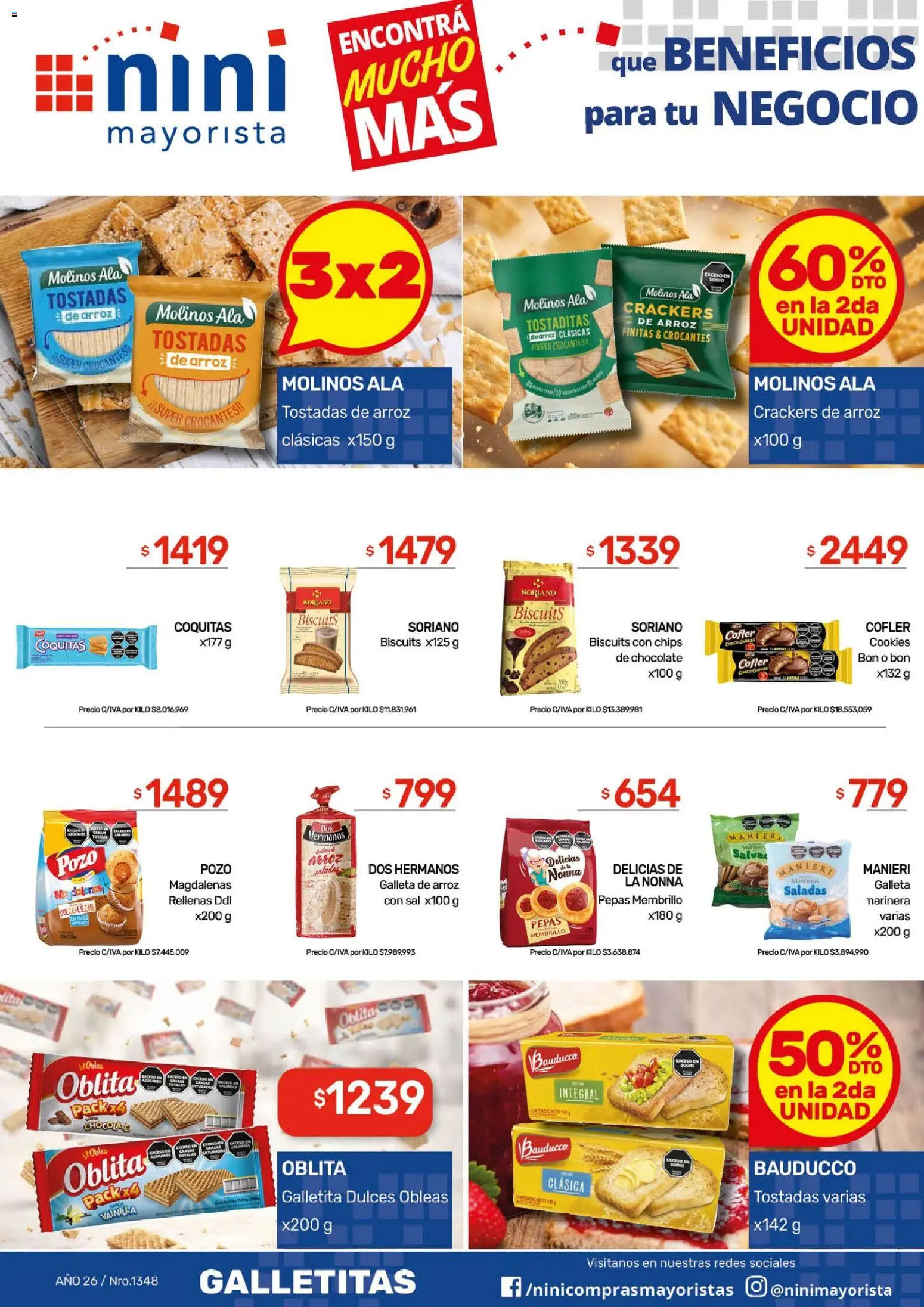 NINI Mayorista - Ofertas │ válido desde el 23.02.2026 | Página: 28 | Productos: Galletitas, Leche, Chocolate, Té