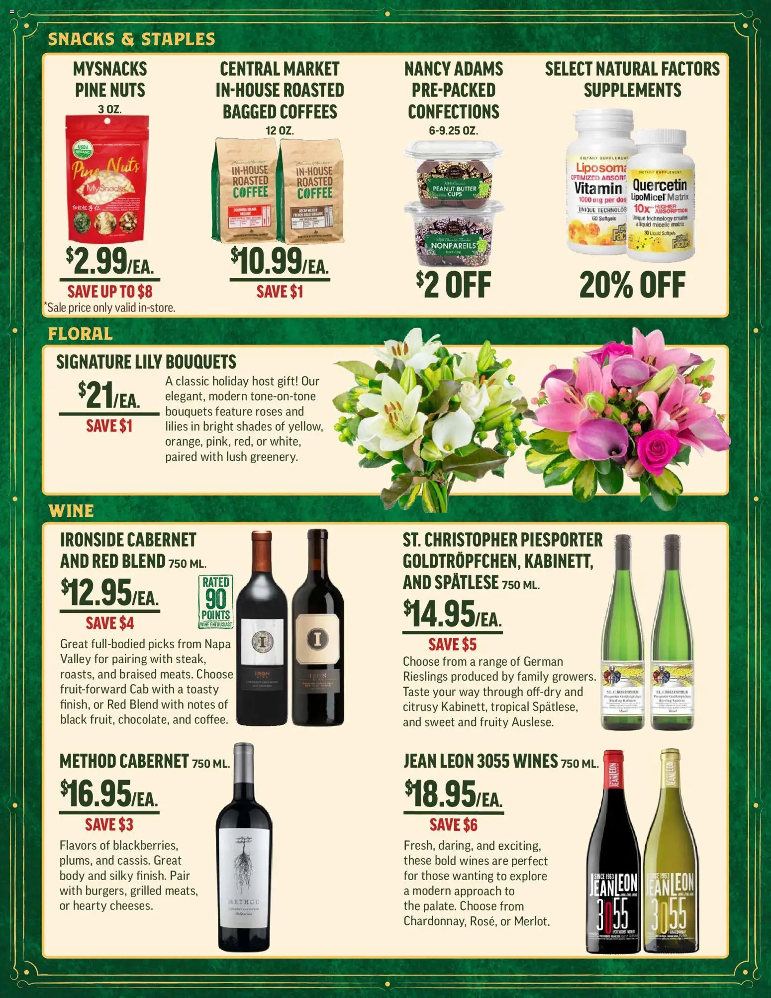 Central Market Weekly Ad - valid from 10.12.2025 | Page: 4 | Products: Butter, Coffee, Wine, Iron