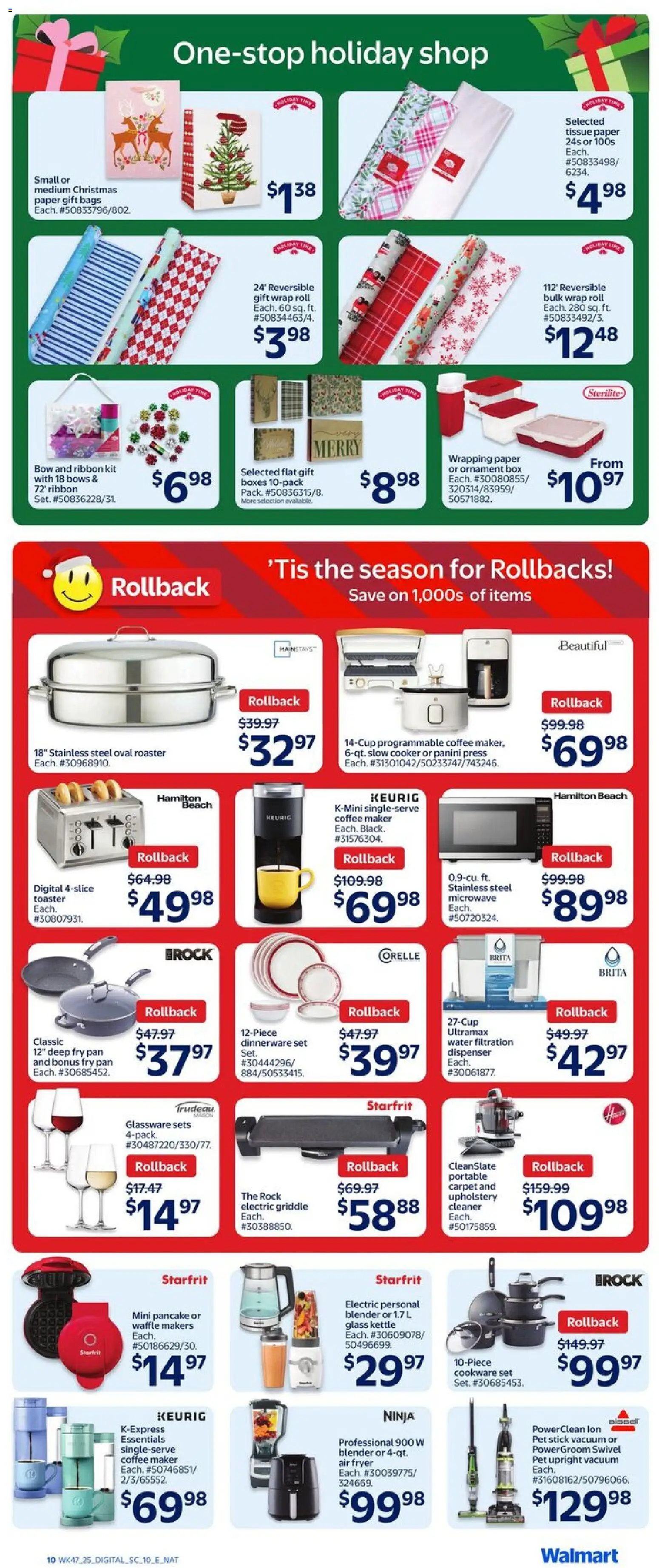Walmart flyer valid from 18.12.2025 | Page: 9 | Products: Toaster, Cooker, Box, Coffee