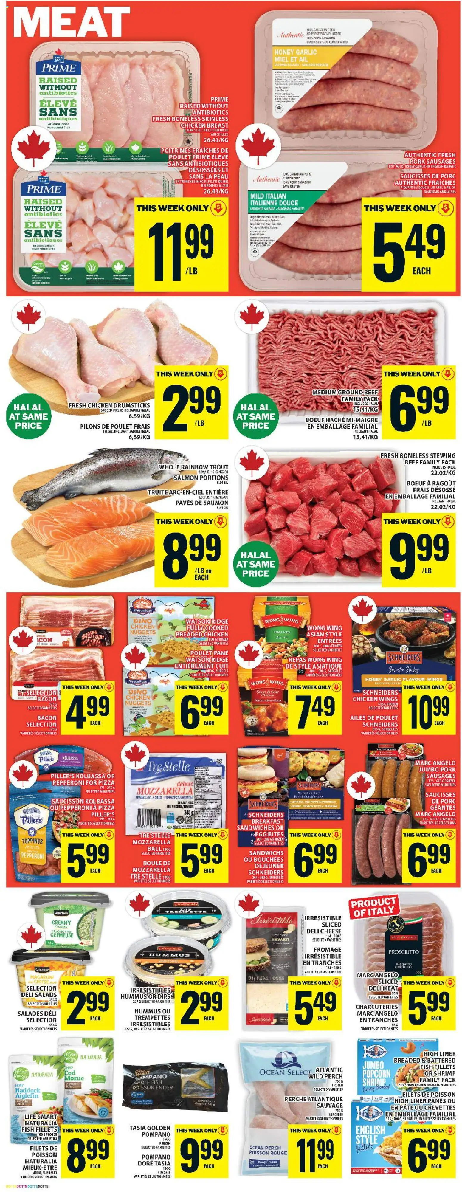 Food Basics flyer valid from 09.04.2026 | Page: 7 | Products: Beef, Ridge, Cheese, Chicken