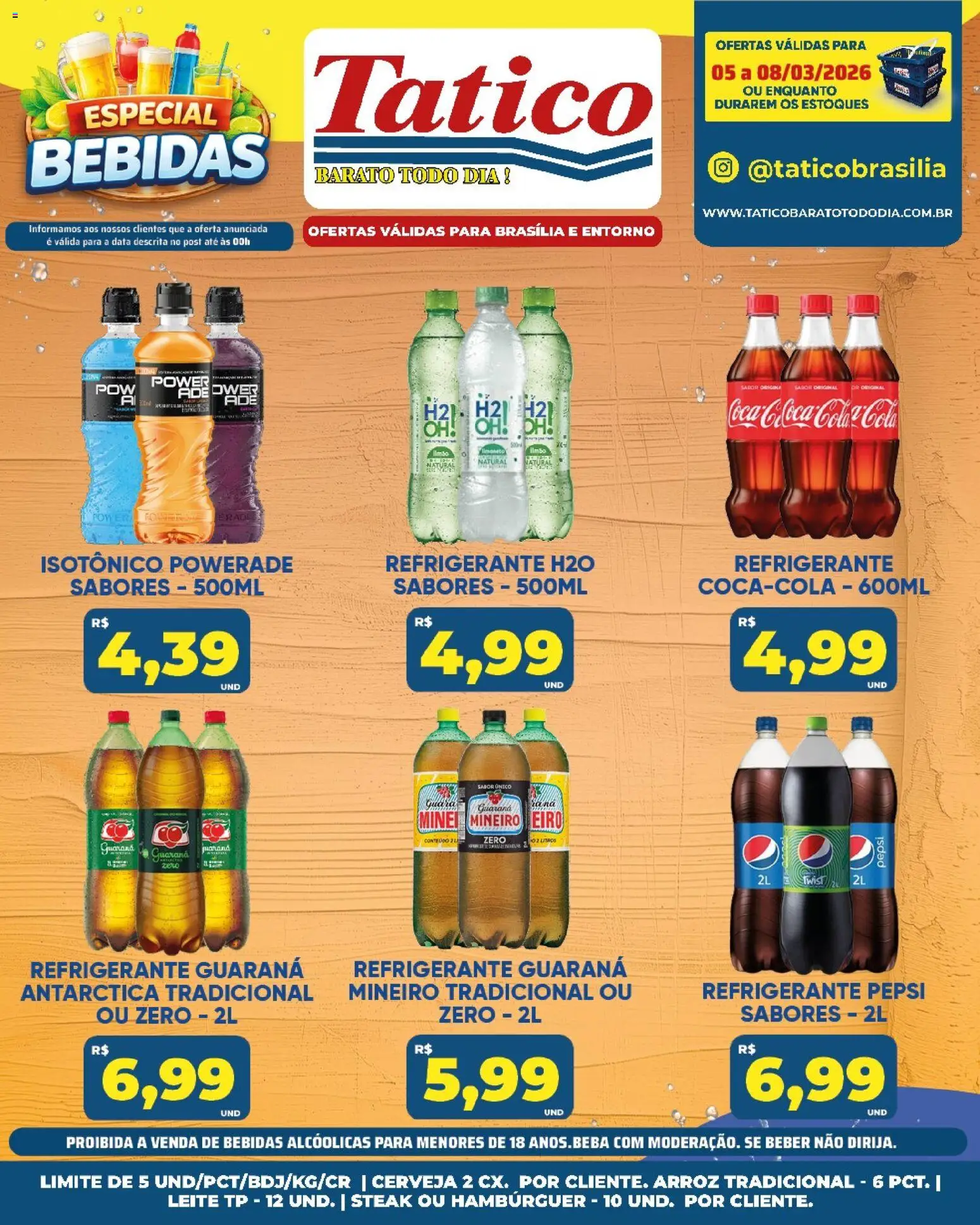Tatico Folheto - válido de 09.03.2026 | Página: 39 | Produtos: Cola, Arroz, Refrigerante, Isotônico