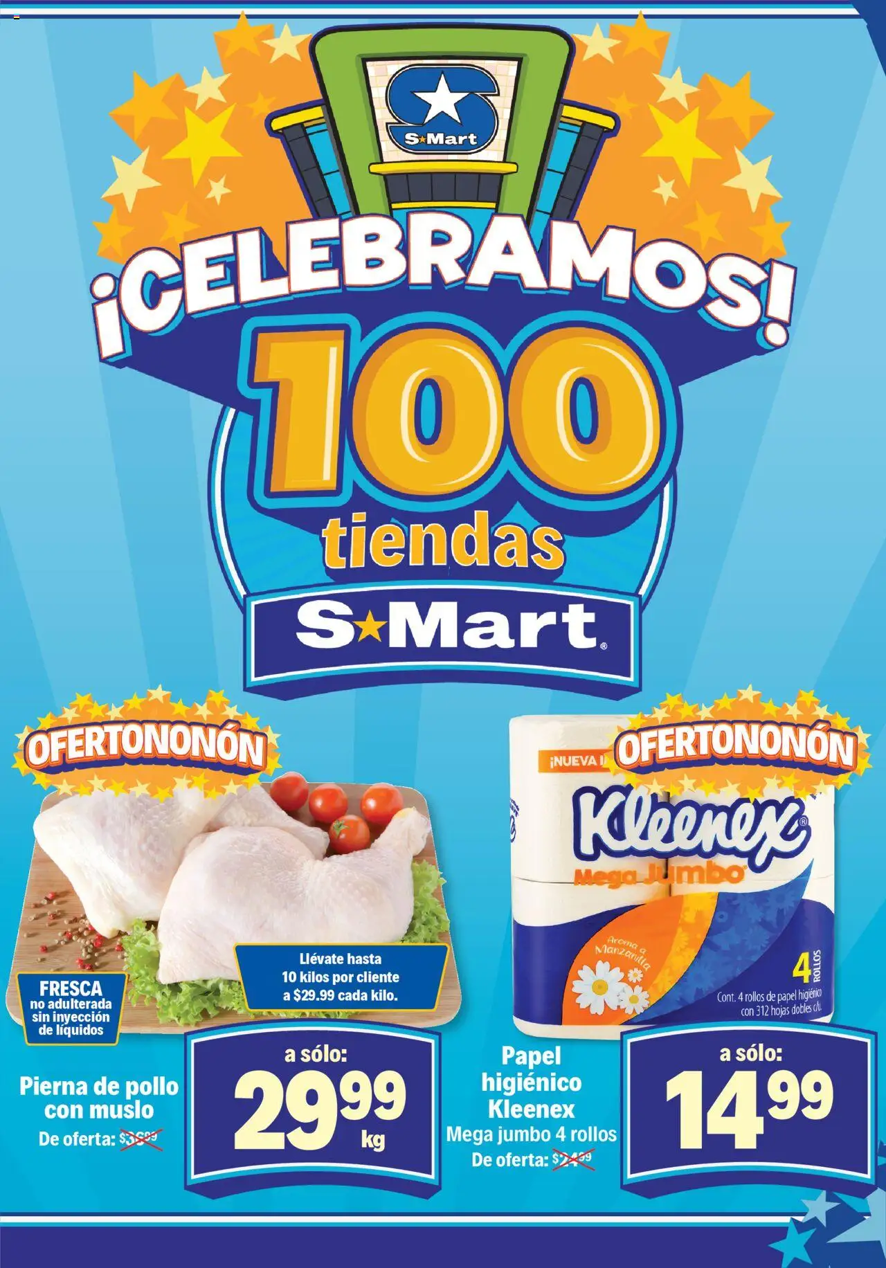 Nuevas ofertas de S-Mart válidas en toda la República Mexicana desde el 03.10.2025. ¡Encuentra las mejores ofertas en S-Mart - Folleto - Juarez! | Página: 2 | Productos: Pollo, Papel higiénico