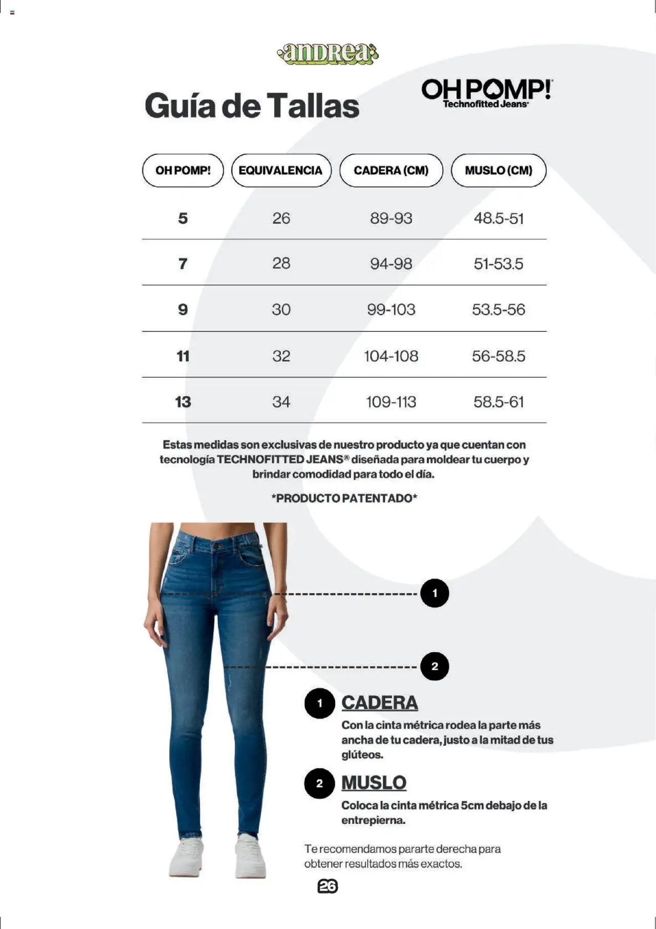Nuevas ofertas de Andrea válidas en toda la República Mexicana desde el 14.09.2025. ¡Encuentra las mejores ofertas en Andrea - Catálogo Denim Urbano! | Página: 26 | Productos: Cinta, Cinta métrica, Té