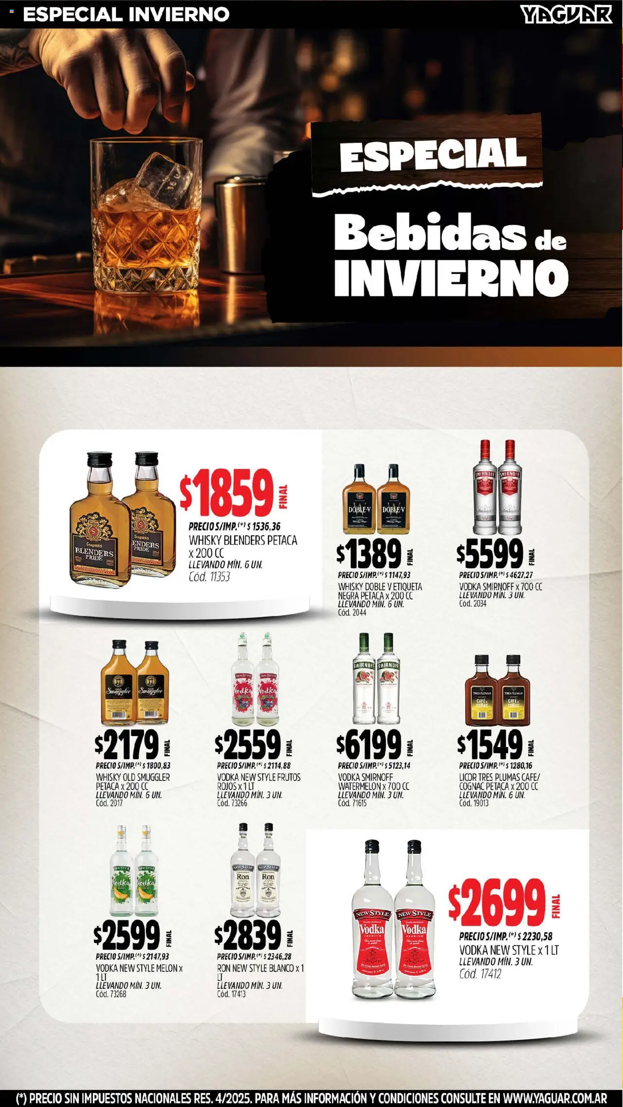 Yaguar - Chaco │ válido desde el 04.08.2025 | Página: 4 | Productos: Vodka, Whisky, Melón, Café