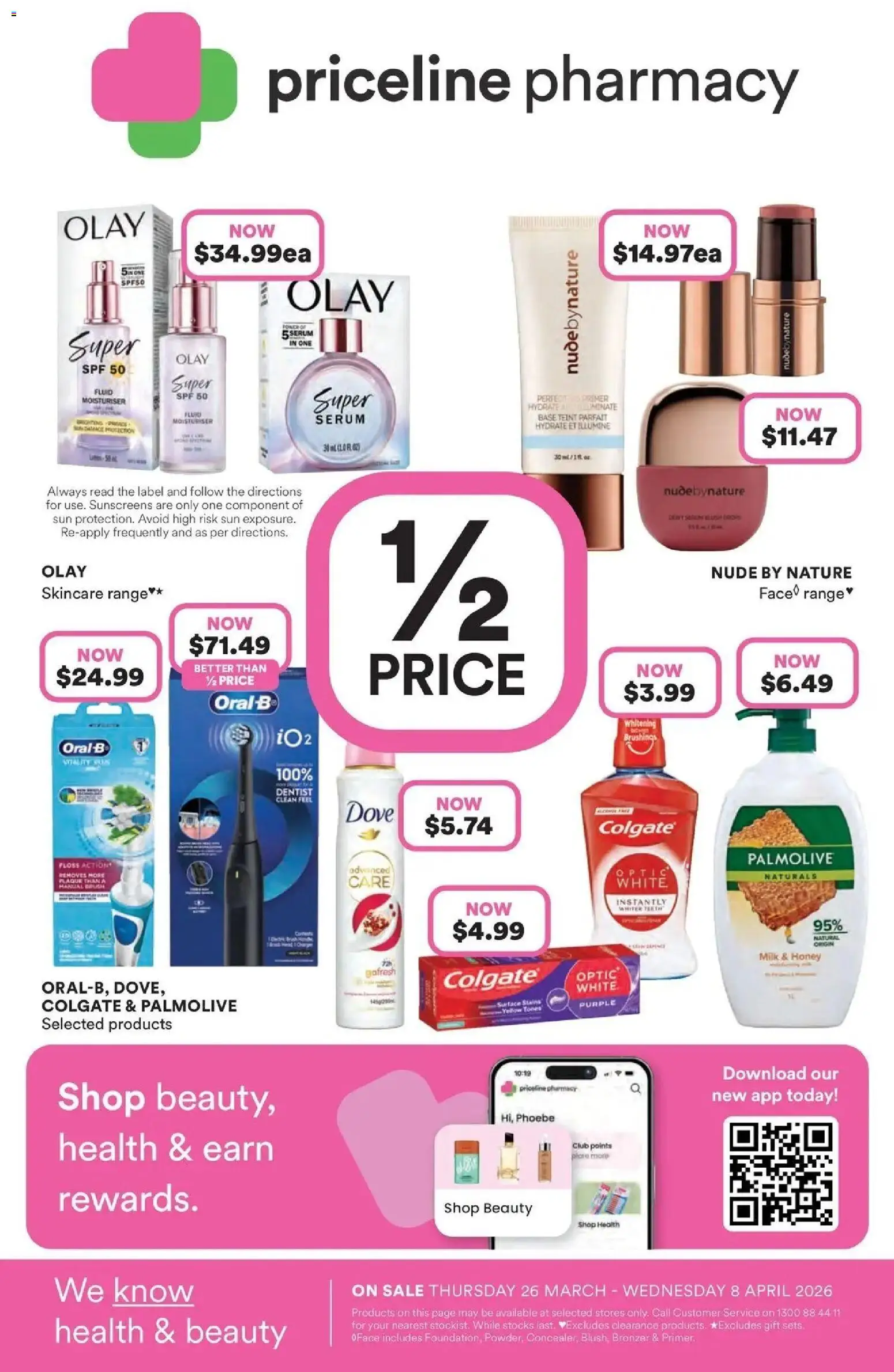 Priceline Pharmacy catalogue - valid from 26.03.2026 | Page: 1 | Products: Milk, Honey, Moisturiser