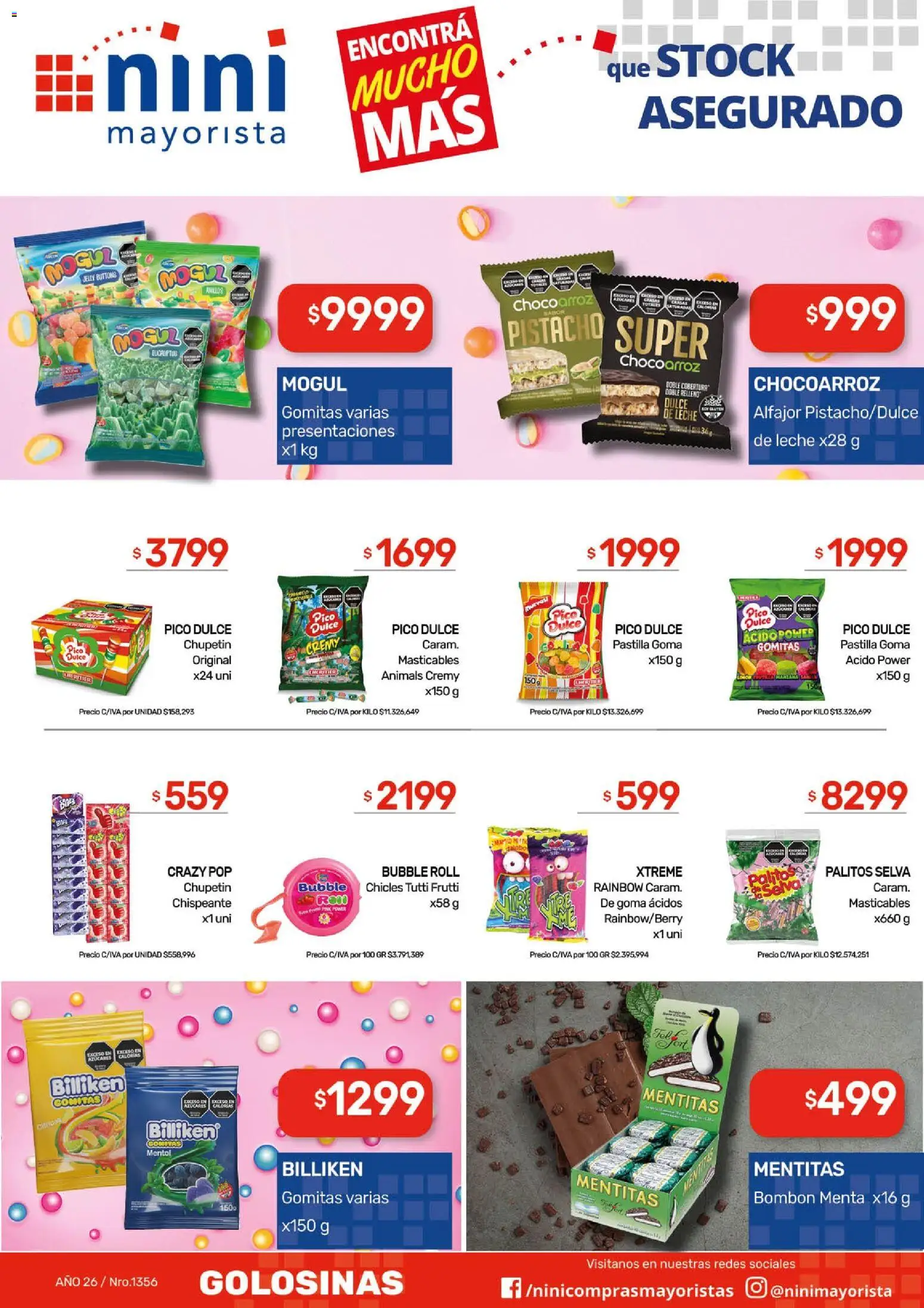 NINI Mayorista ofertas │ válido desde el 20.04.2026 | Página: 29 | Productos: Gomitas, Chicles, Alfajor, Golosinas