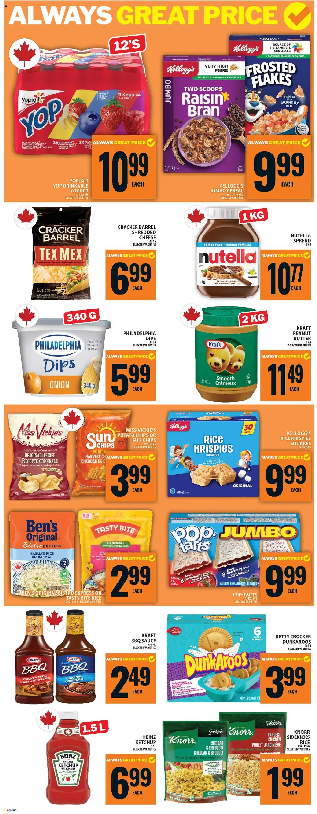 Food Basics flyer valid from 18.09.2025 | Page: 16 | Products: Rice, Chips, Flakes, Yogurt