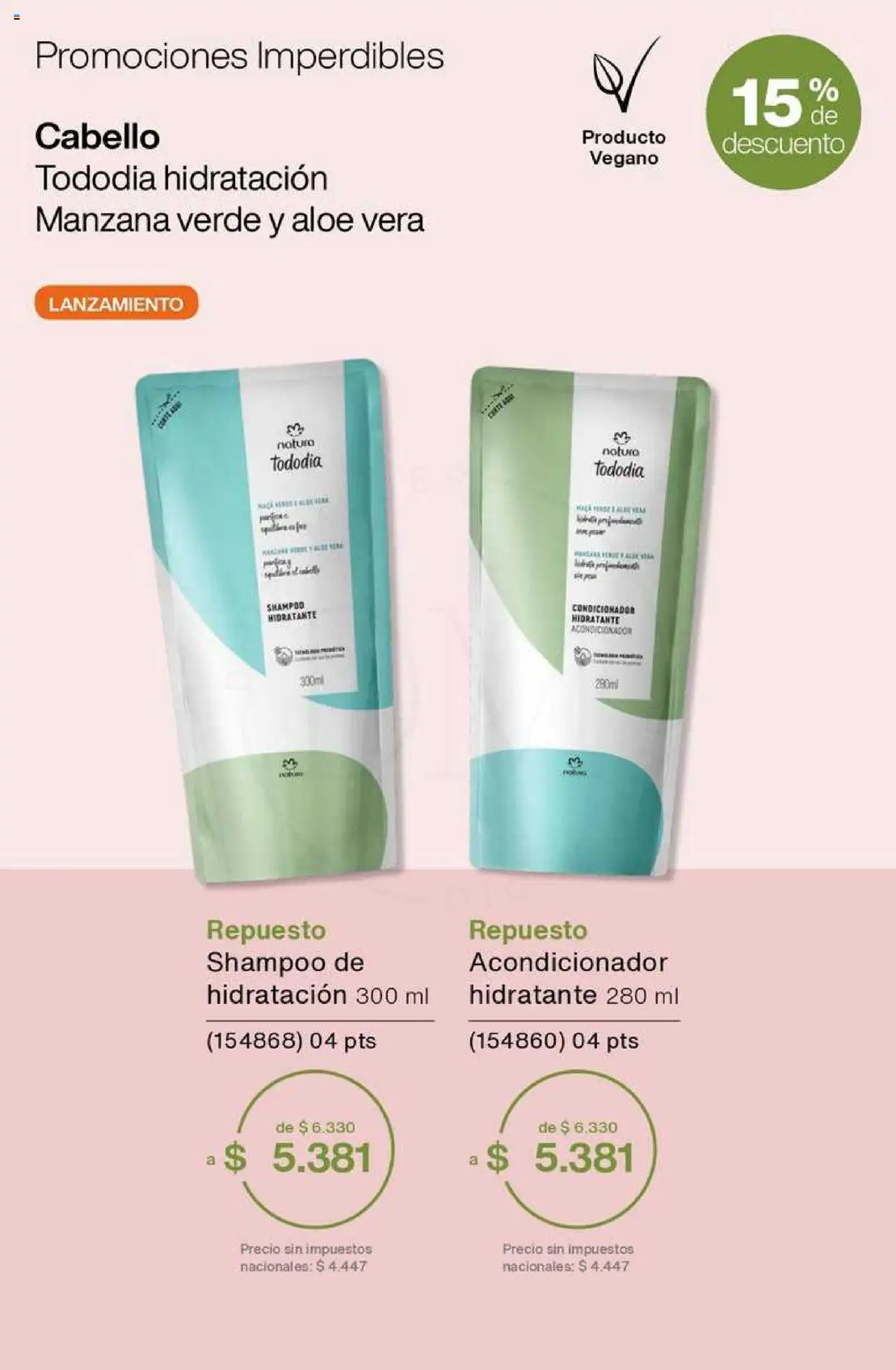 Catálogo Natura Ciclo 8 │ válido desde el 03.06.2025 | Página: 42 | Productos: Vela, Shampoo, Acondicionador, Manzana