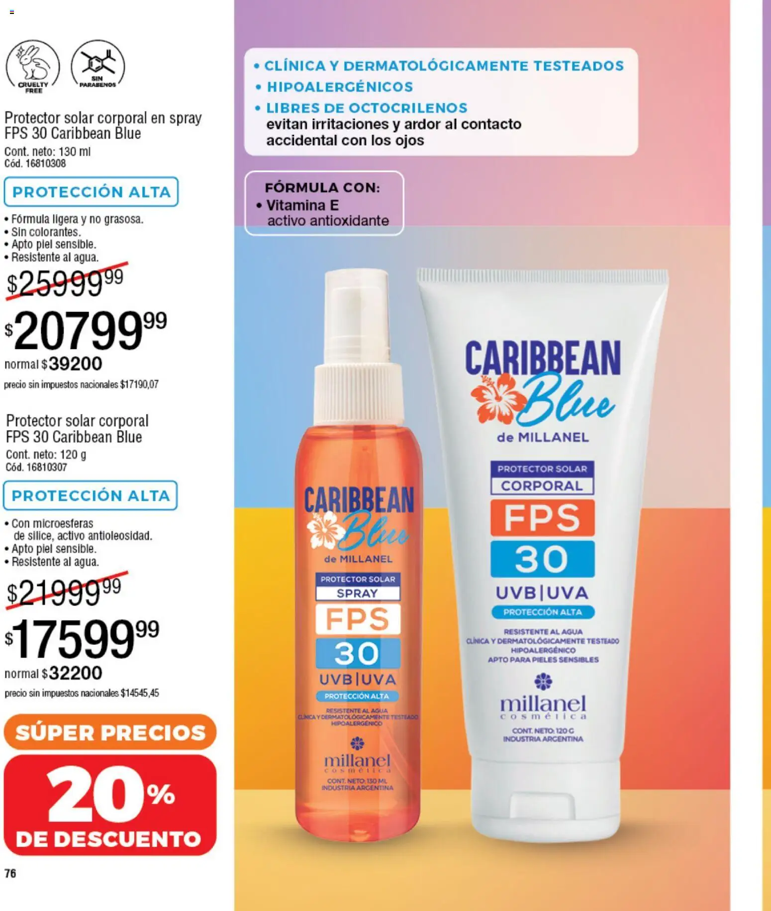 Millanel - Catálogo │ válido desde el 10.11.2025 | Página: 78 | Productos: Protector solar, Agua, Uva