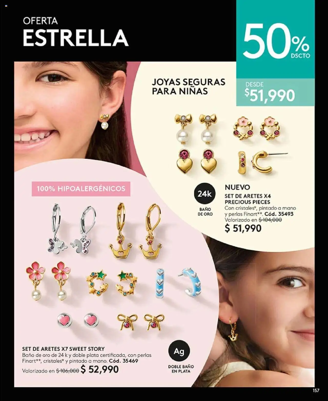 Ésika revista - valida desde el 29.07.2025 | Página: 157 | Productos: Aretes, Baño