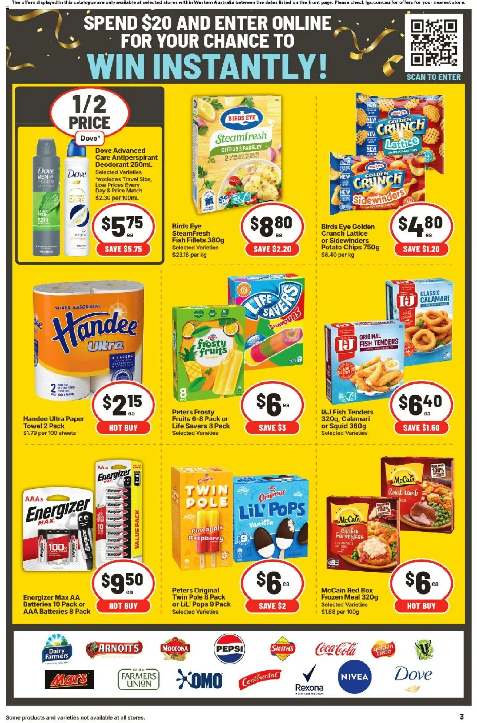 IGA catalogue - valid from 15.04.2026 | Page: 3 | Products: Cheese, Pizza, Water, Lime