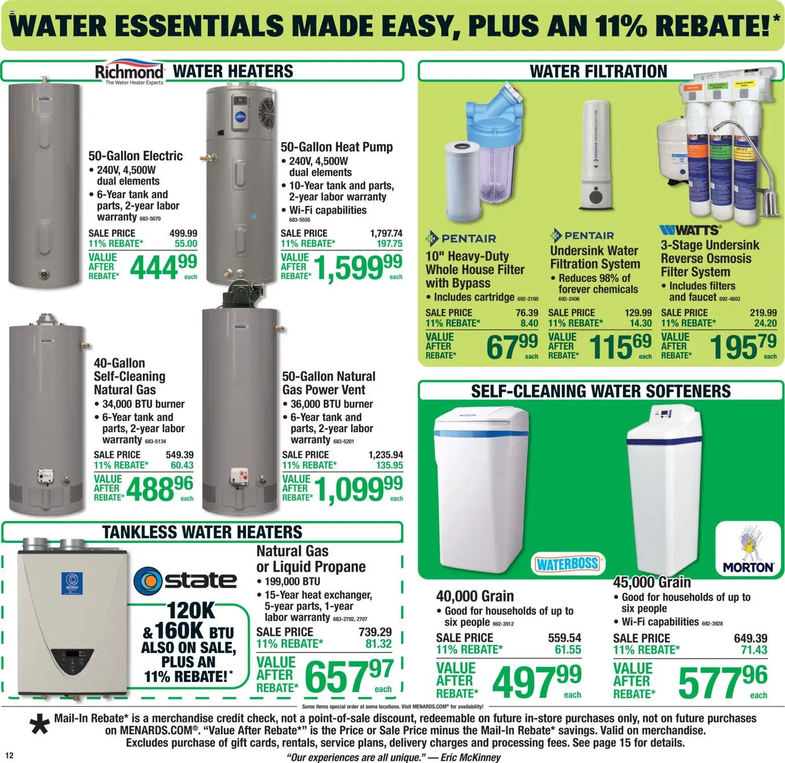 Menards Weekly Ad - valid from 15.02.2026 | Page: 17 | Products: Pump, Water, Water Heater