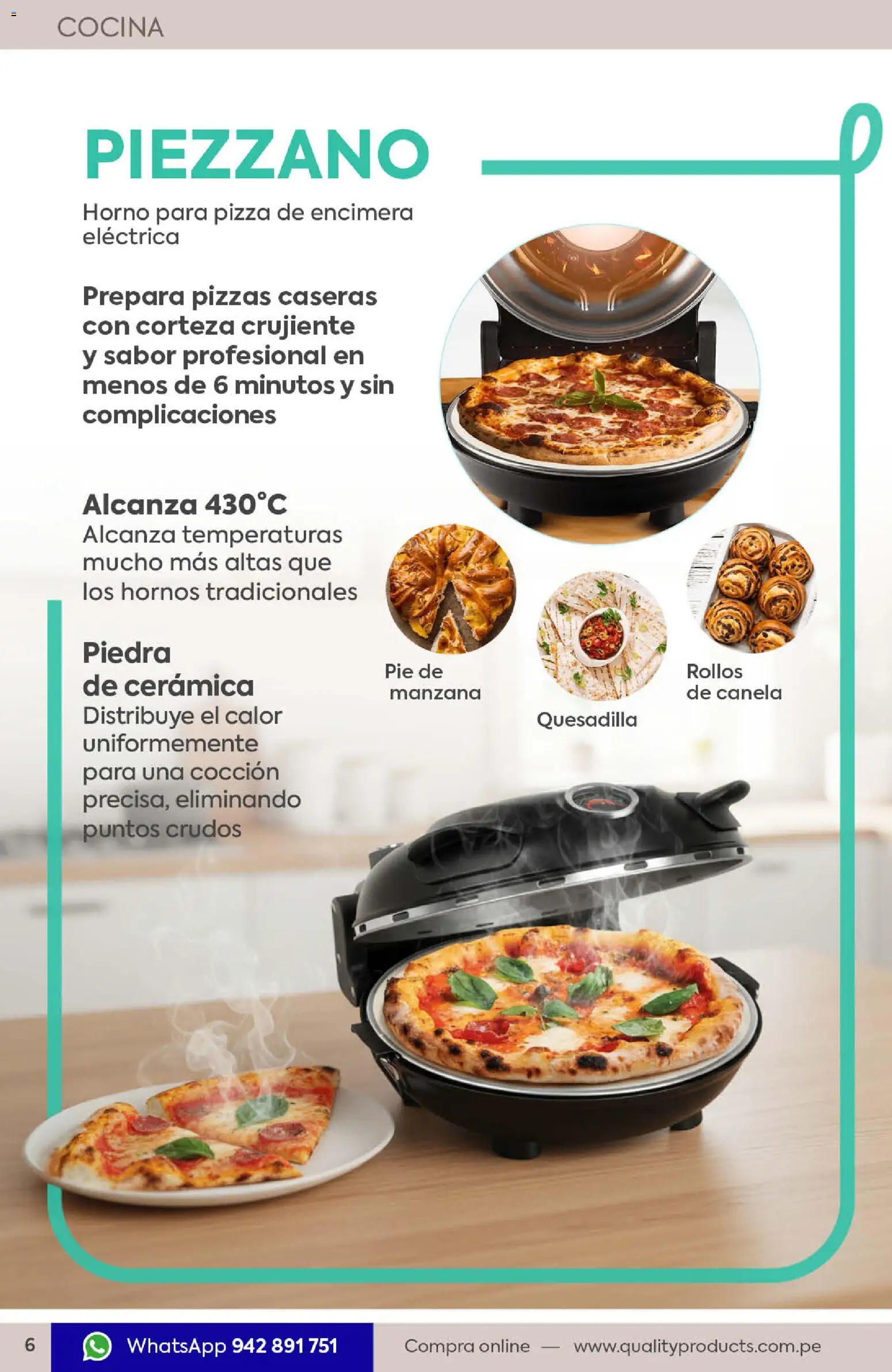 Catálogo Quality Products válido desde 01.10.2025 | Página: 6 | Productos: Pizza, Horno, Cocina