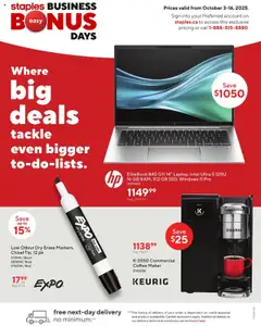 Preview of Staples - Business Flyer - Big Deals from shop Staples valid from 03.10.2025