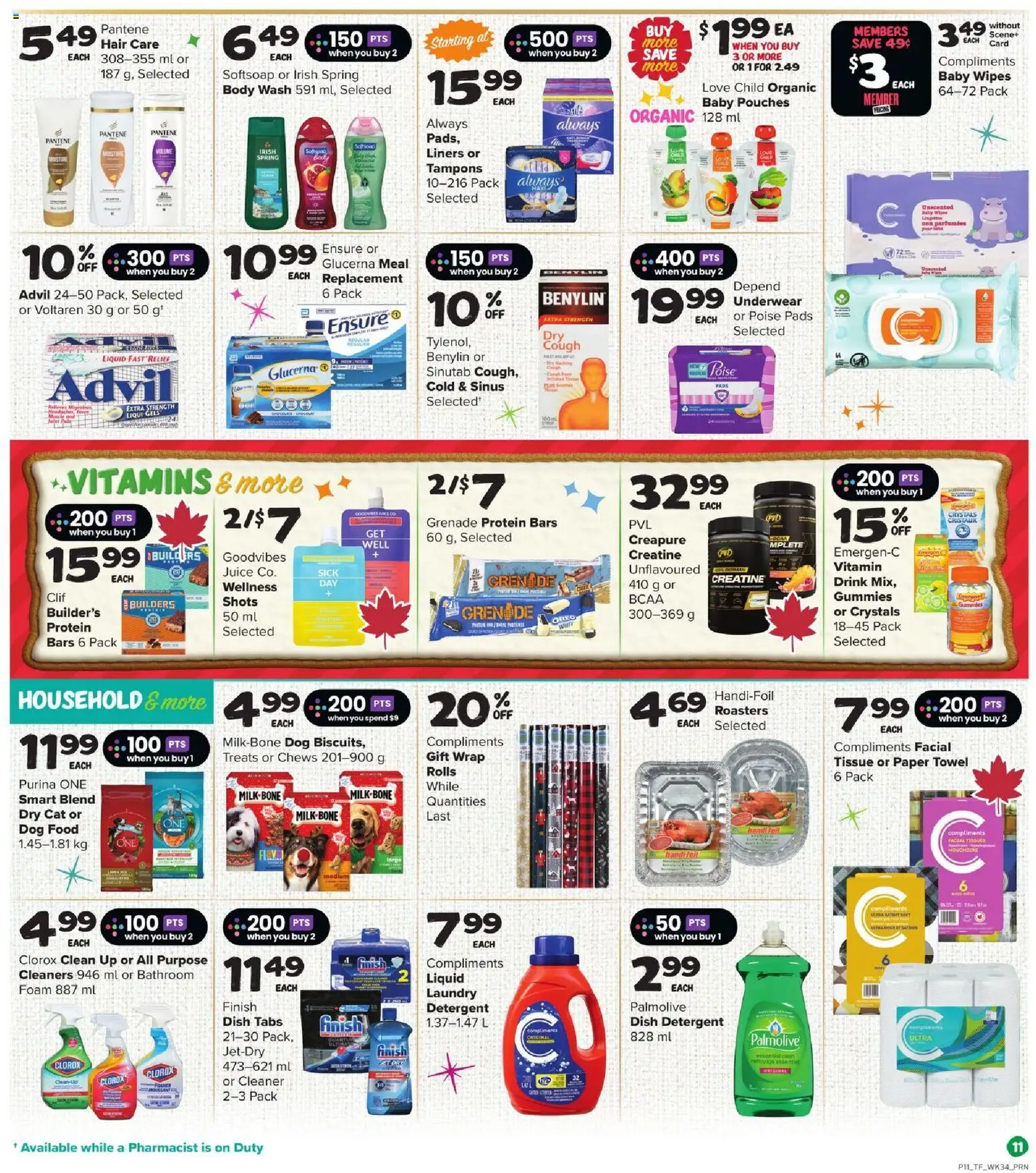 Thrifty Foods flyer valid from 18.12.2025 | Page: 12 | Products: Body wash, Detergent, Underwear, Juice