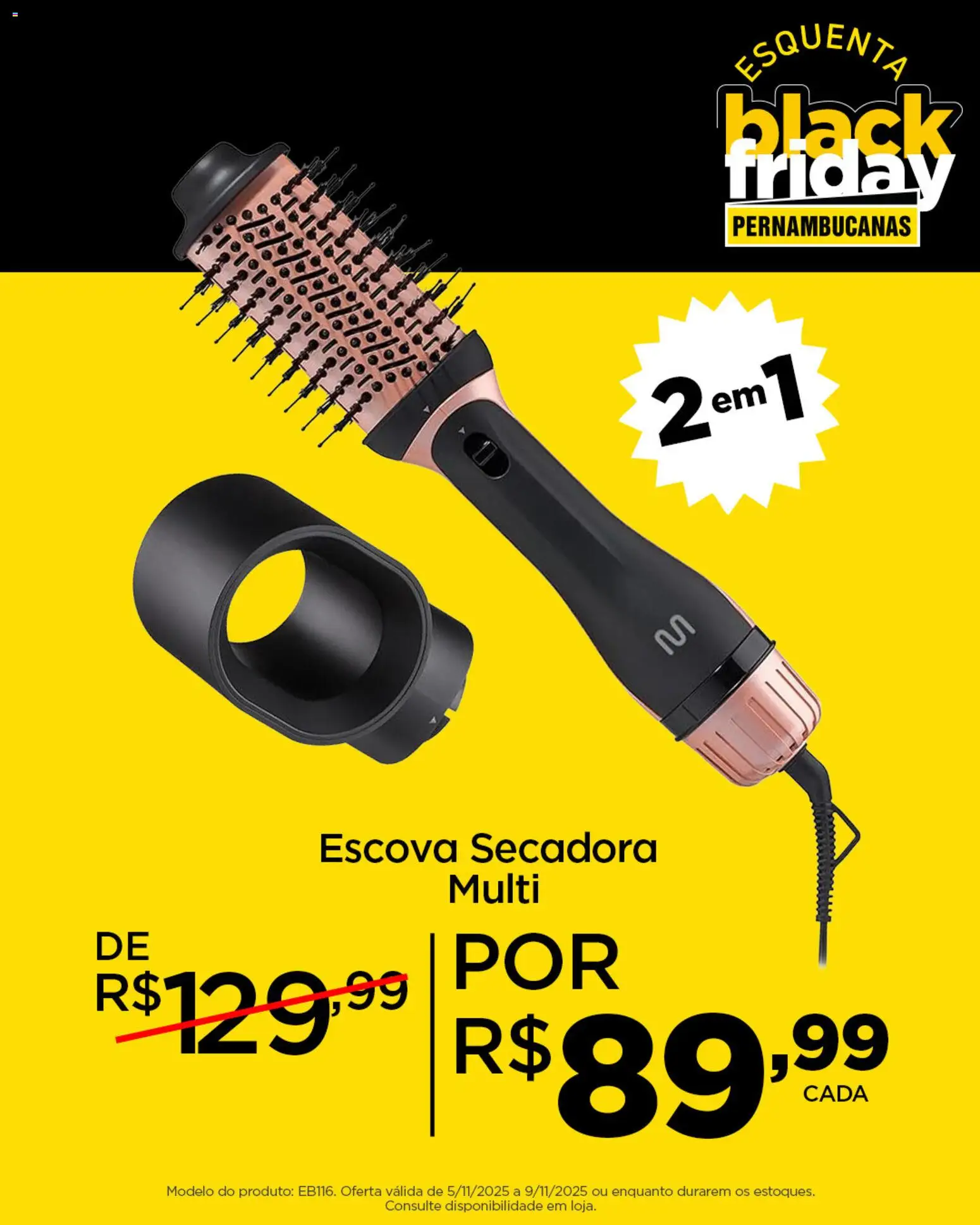 Pernambucanas Folheto - válido de 05.11.2025 | Página: 3 | Produtos: Escova secadora, Escova