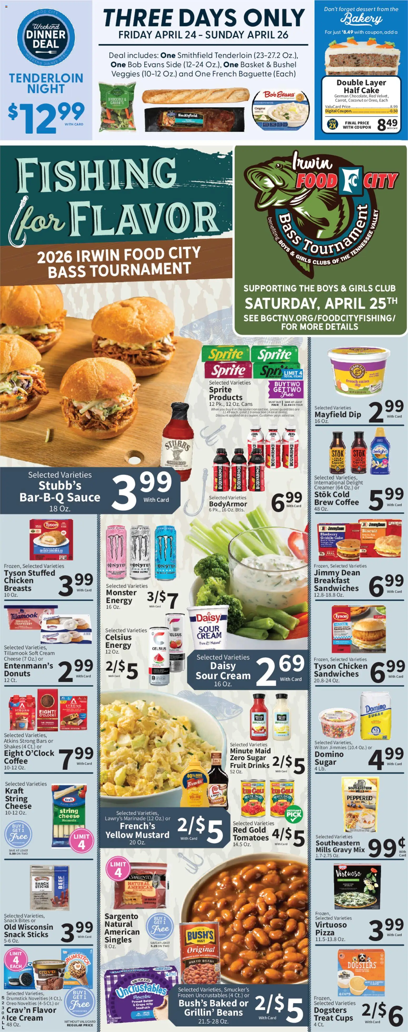 Food City Weekly Ad - valid from 22.04.2026 | Page: 2 | Products: Broccoli, Cheese, Coffee, Pizza