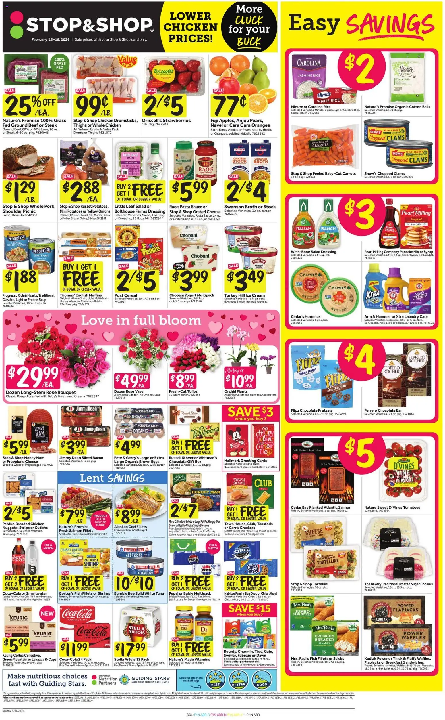 Stop & Shop Weekly Ad - valid from 13.02.2026 | Page: 1 | Products: Hammer, Ham, Beef, Greens